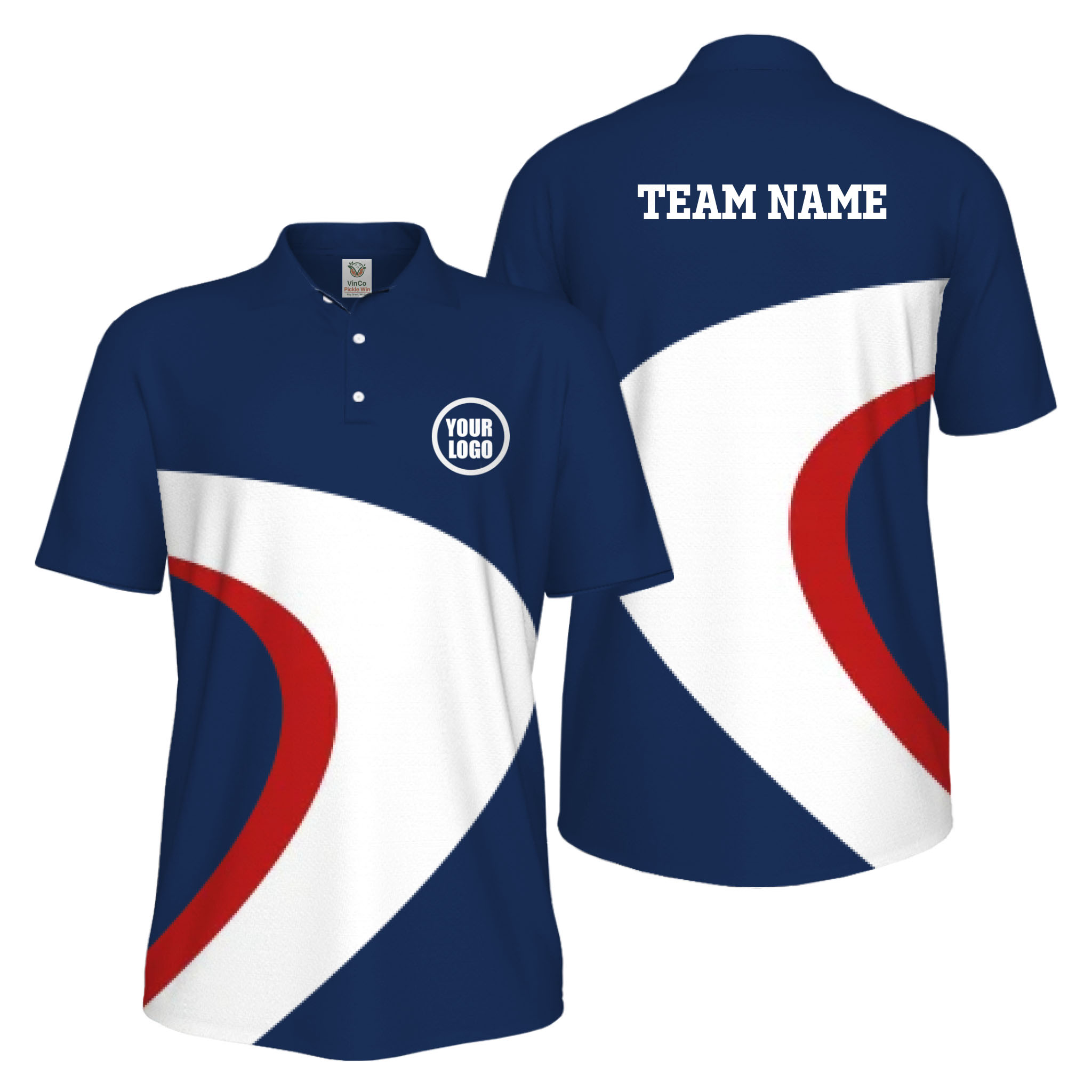 Picklewin Custom Pickleball Team UV Protection Mens Polo Shirt