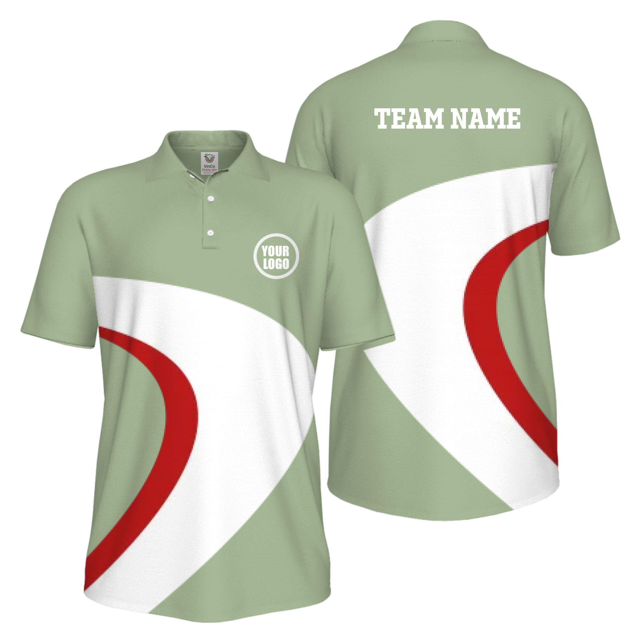 Picklewin Custom Pickleball Team UV Protection Mens Polo Shirt