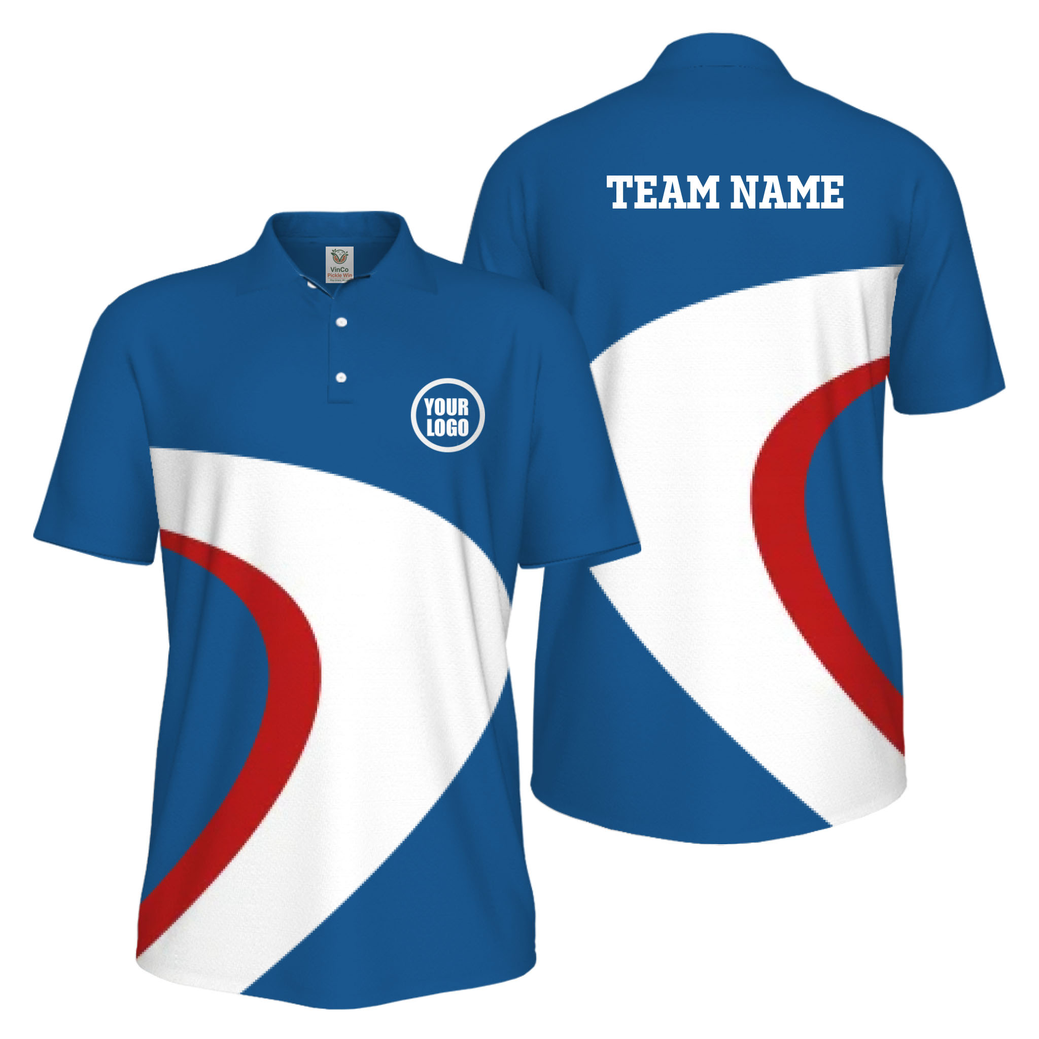 Picklewin Custom Pickleball Team UV Protection Mens Polo Shirt