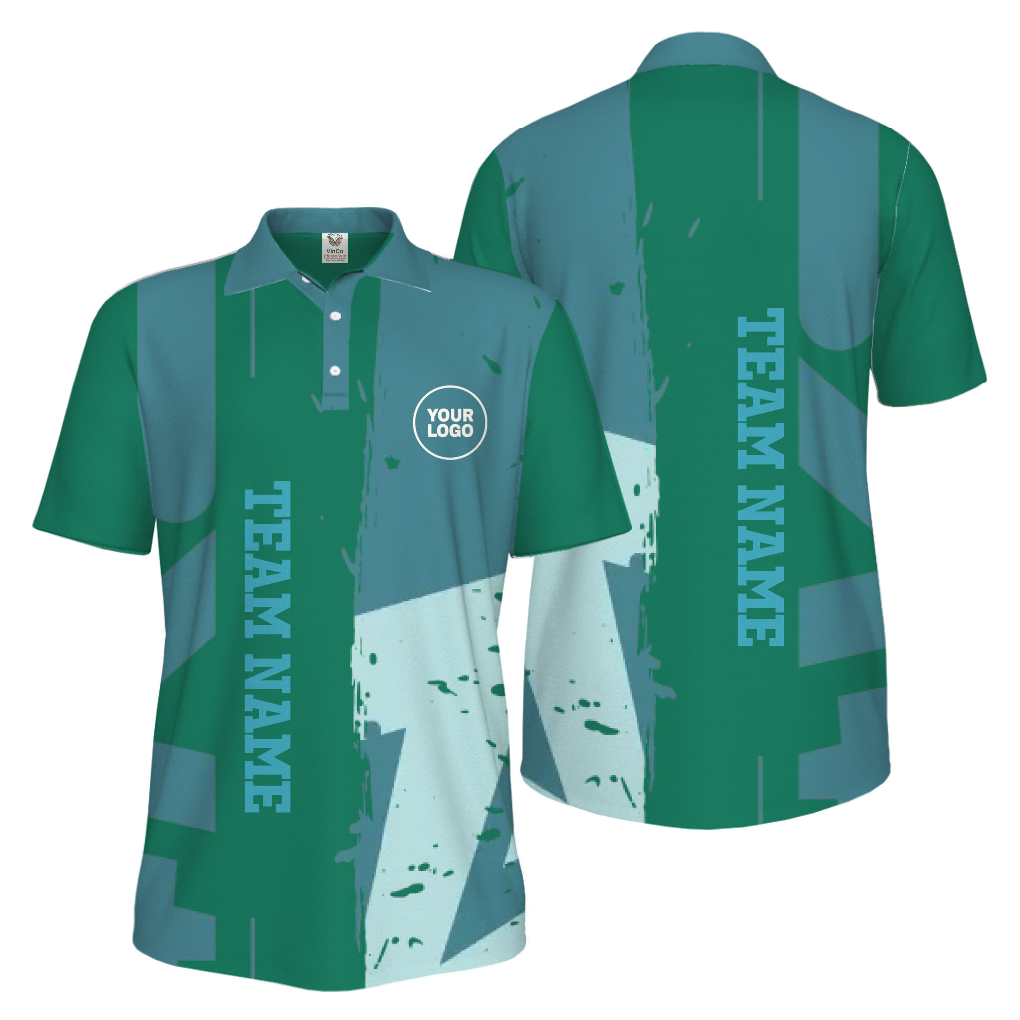 Picklewin Custom Pickleball Tournament Men Polo Shirt With Logo And Name