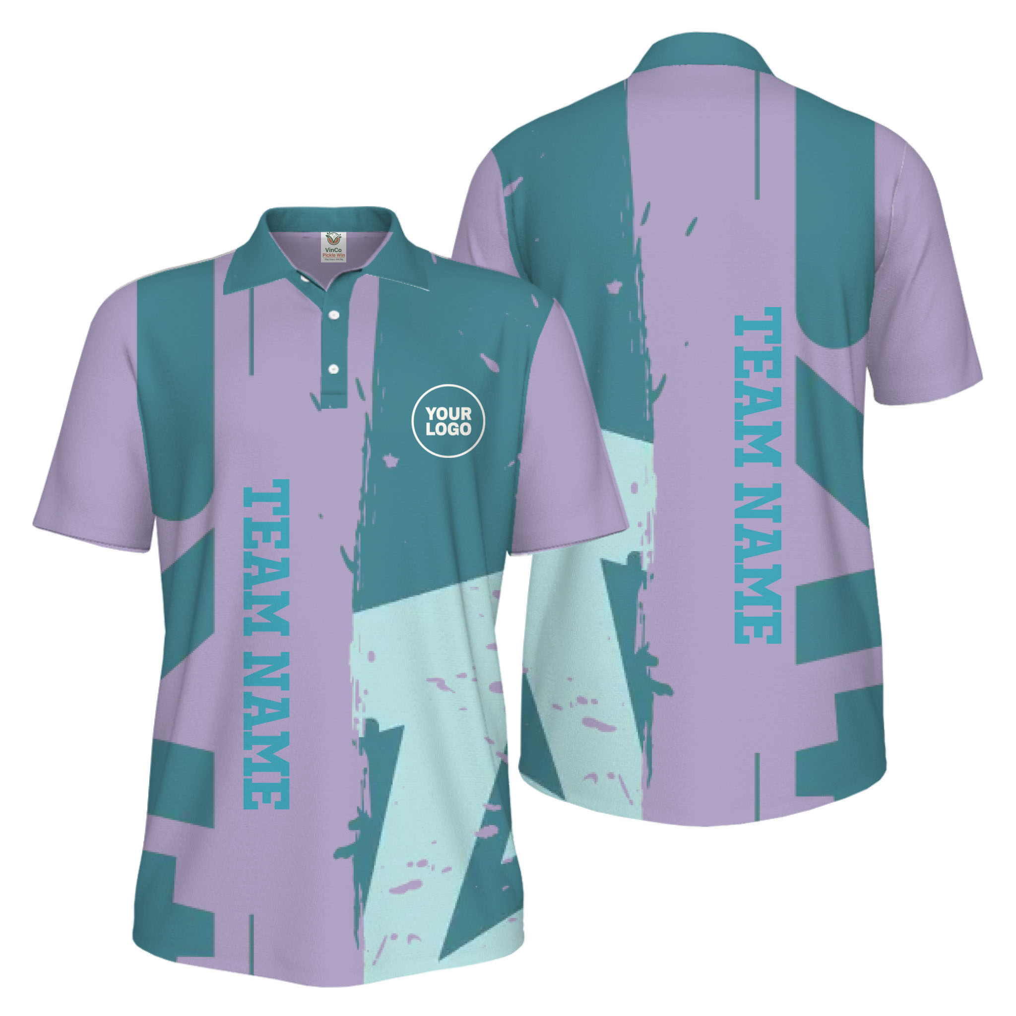 Picklewin Custom Pickleball Tournament Men Polo Shirt With Logo And Name