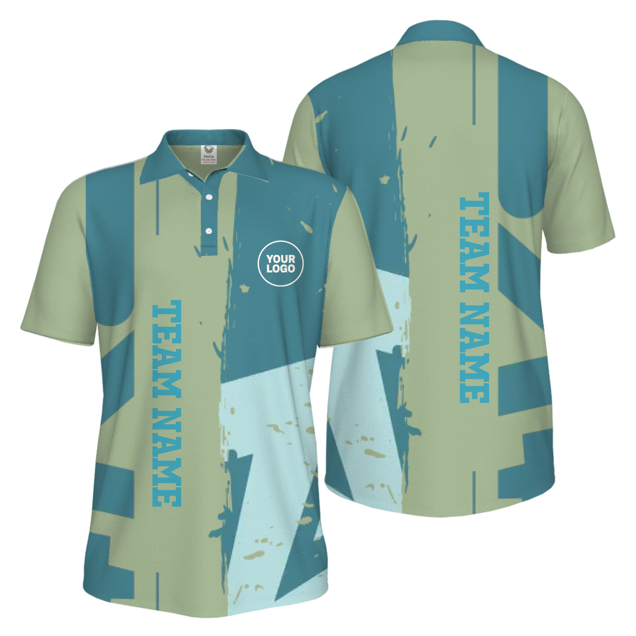 Picklewin Custom Pickleball Tournament Men Polo Shirt With Logo And Name
