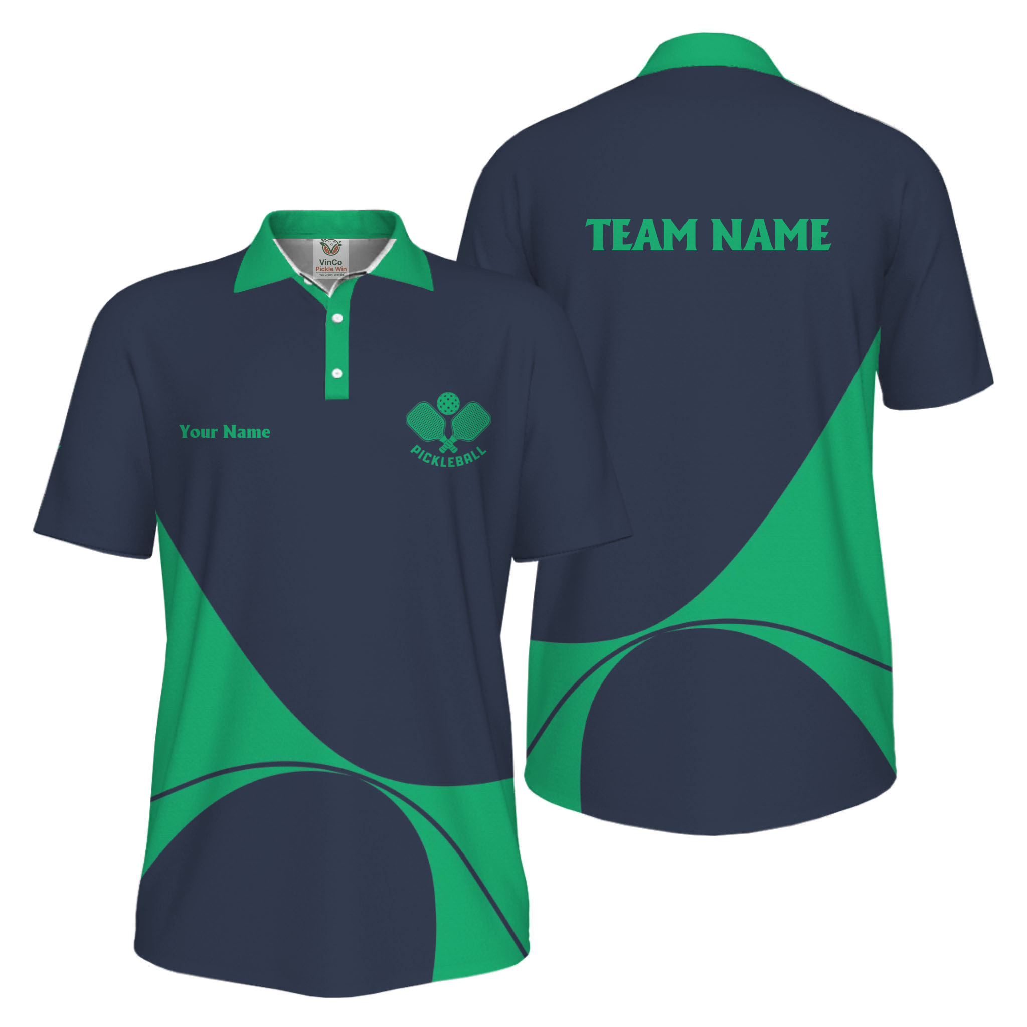 Picklewin Custom Pickleball Tournament UV Protection Men Polo Shirt For Teams