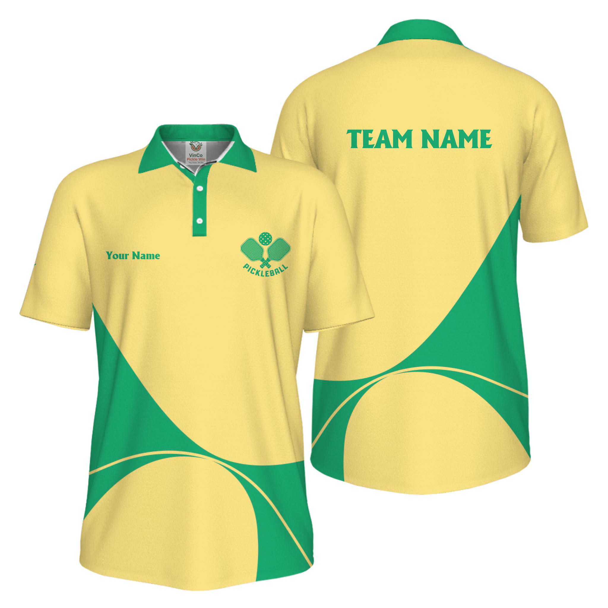 Picklewin Custom Pickleball Tournament UV Protection Men Polo Shirt For Teams
