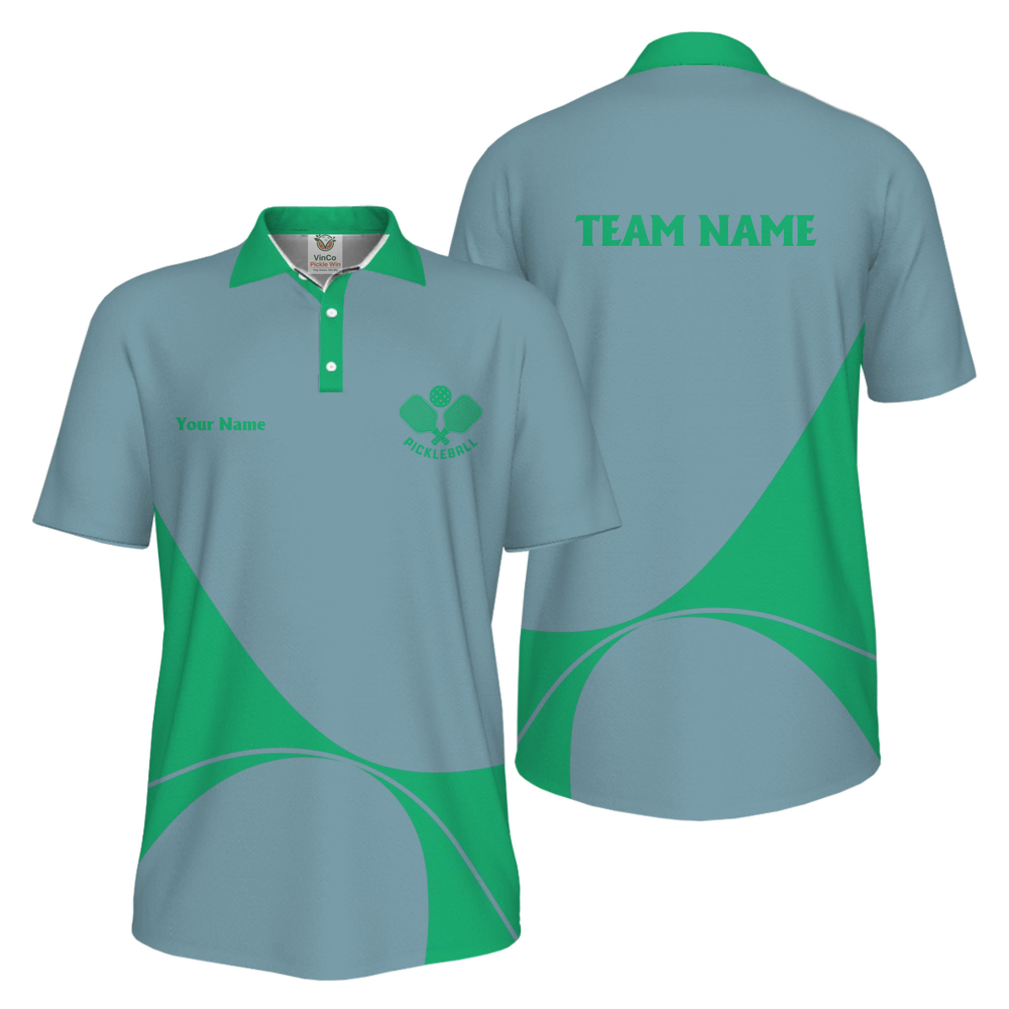Picklewin Custom Pickleball Tournament UV Protection Men Polo Shirt For Teams