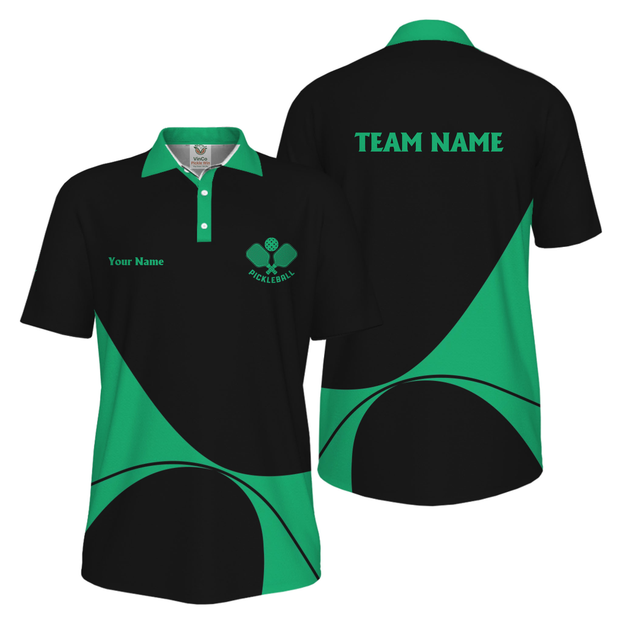 Picklewin Custom Pickleball Tournament UV Protection Men Polo Shirt For Teams