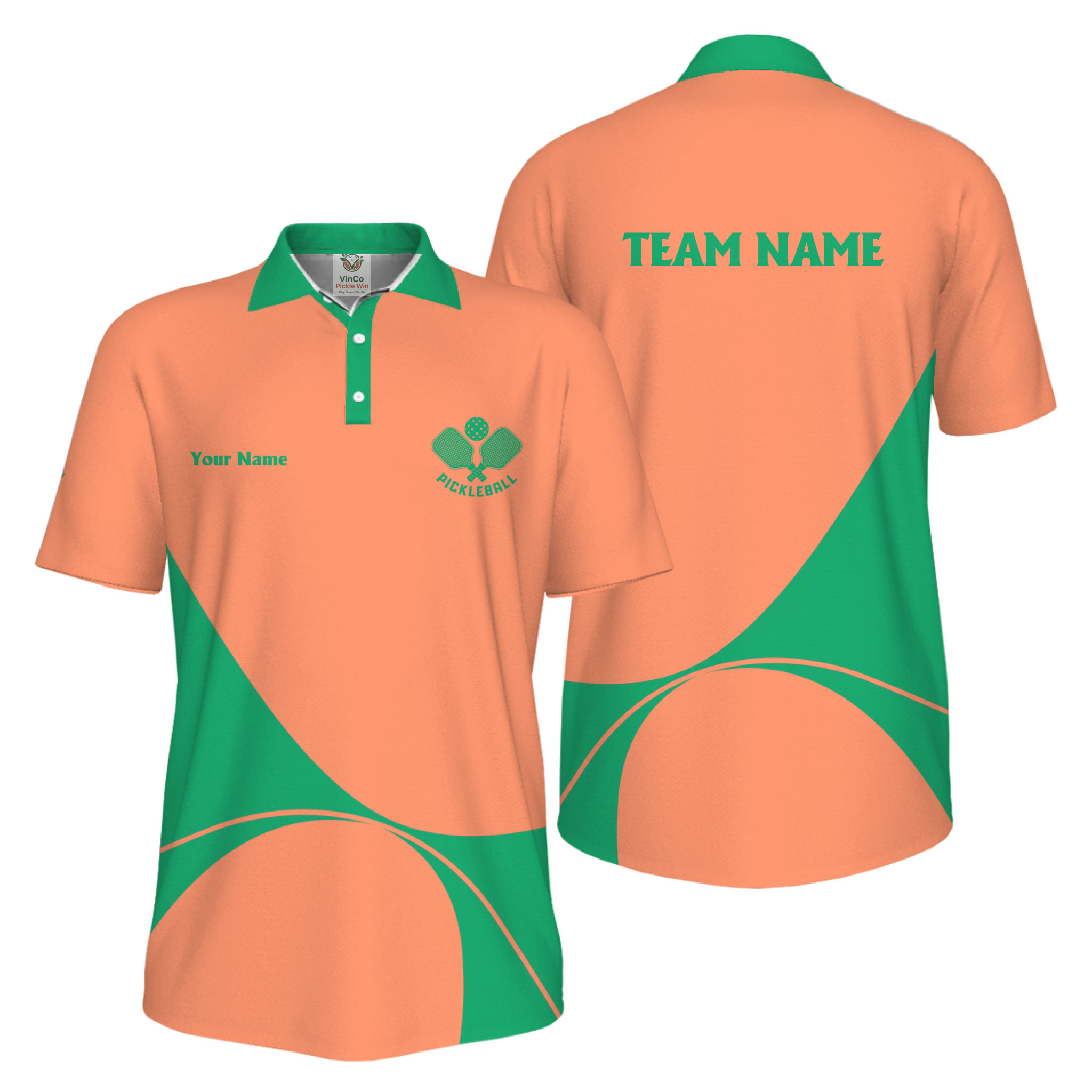 Picklewin Custom Pickleball Tournament UV Protection Men Polo Shirt For Teams