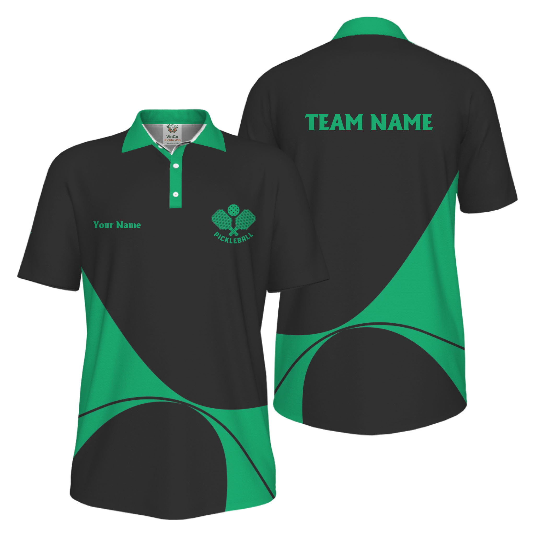Picklewin Custom Pickleball Tournament UV Protection Men Polo Shirt For Teams