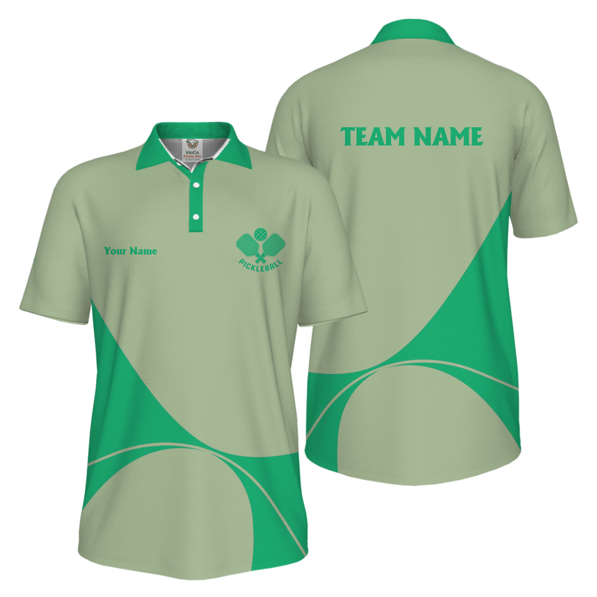 Picklewin Custom Pickleball Tournament UV Protection Men Polo Shirt For Teams