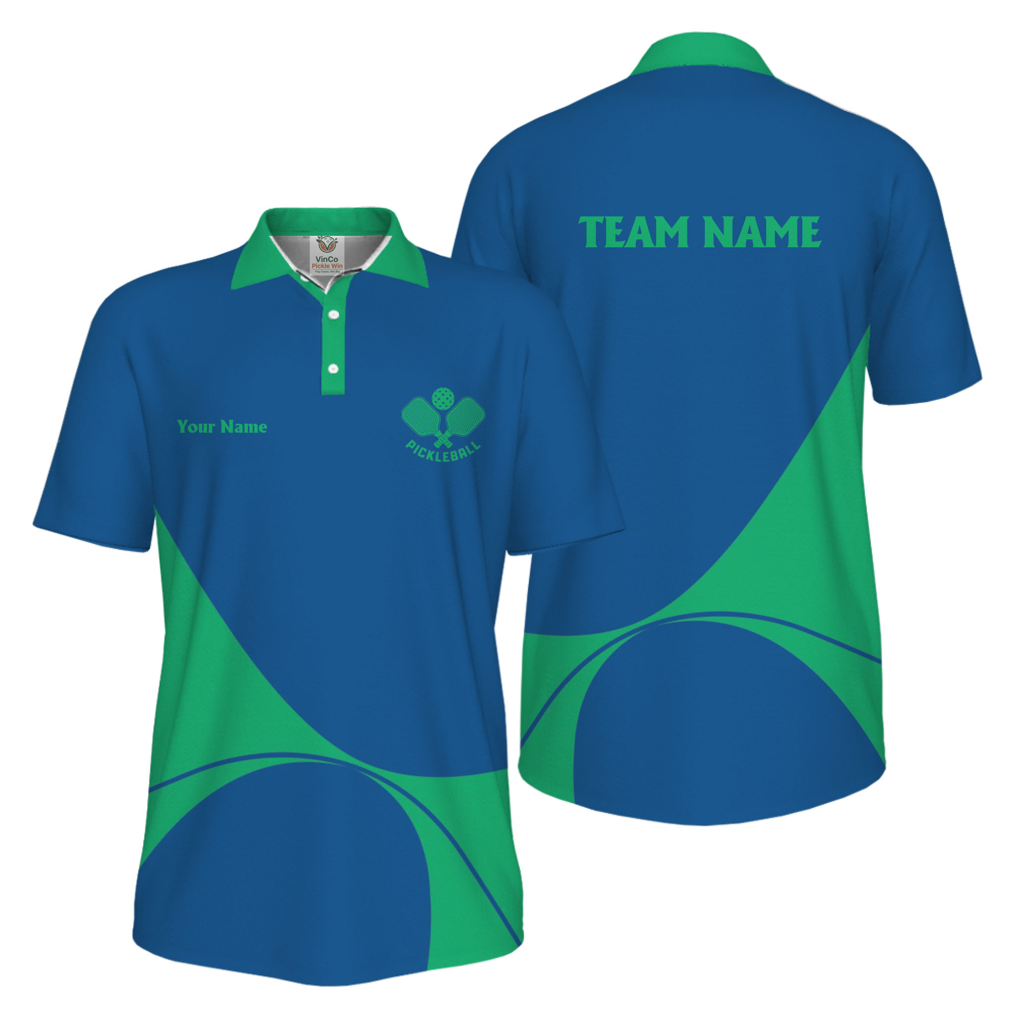 Picklewin Custom Pickleball Tournament UV Protection Men Polo Shirt For Teams