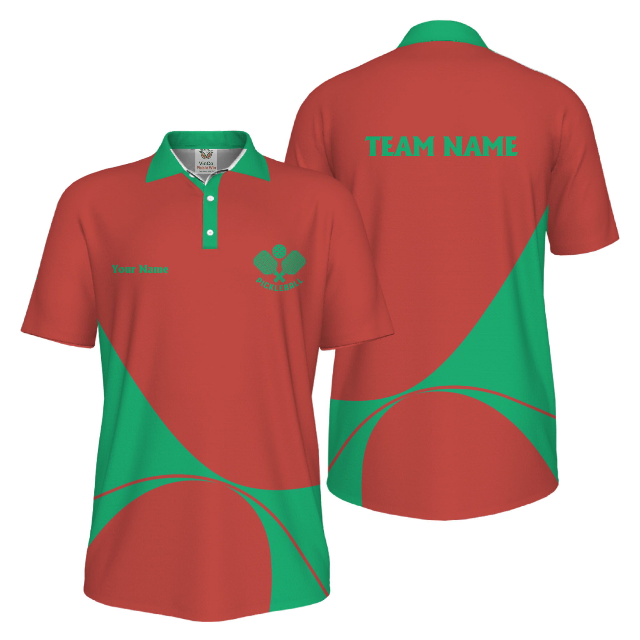 Picklewin Custom Pickleball Tournament UV Protection Men Polo Shirt For Teams