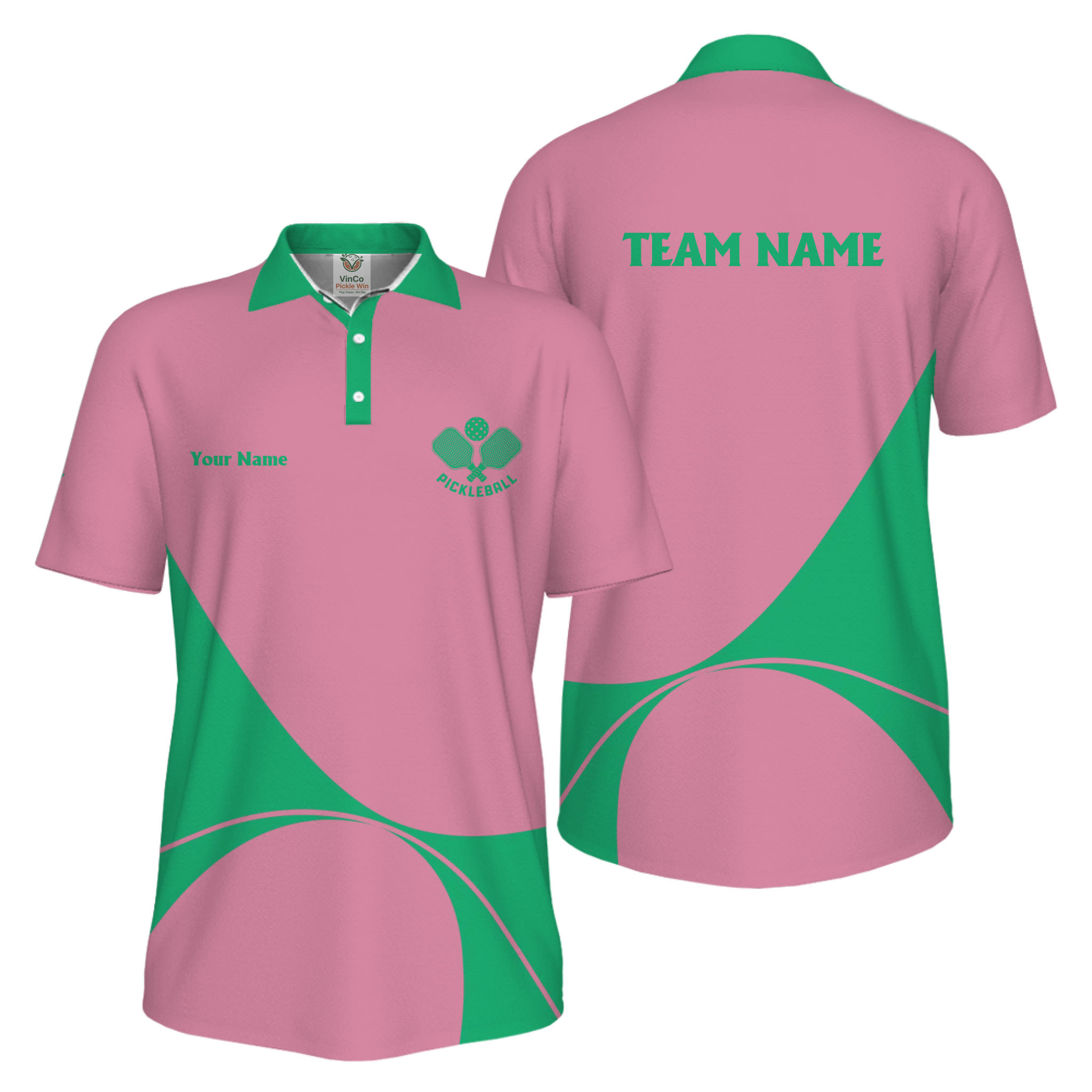 Picklewin Custom Pickleball Tournament UV Protection Men Polo Shirt For Teams