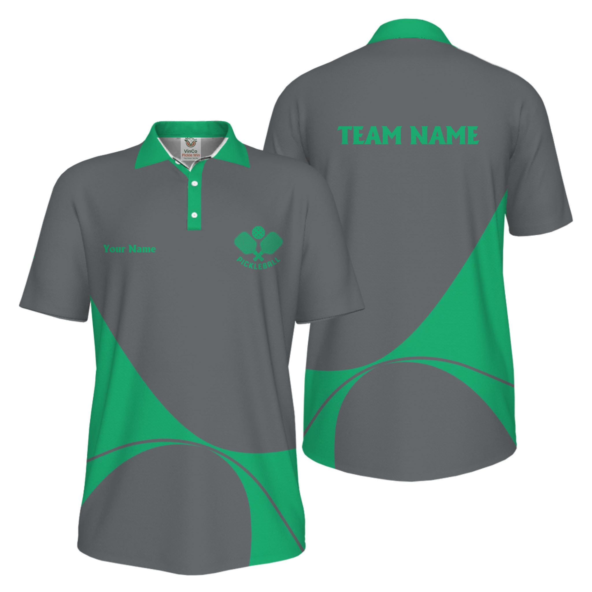 Picklewin Custom Pickleball Tournament UV Protection Men Polo Shirt For Teams