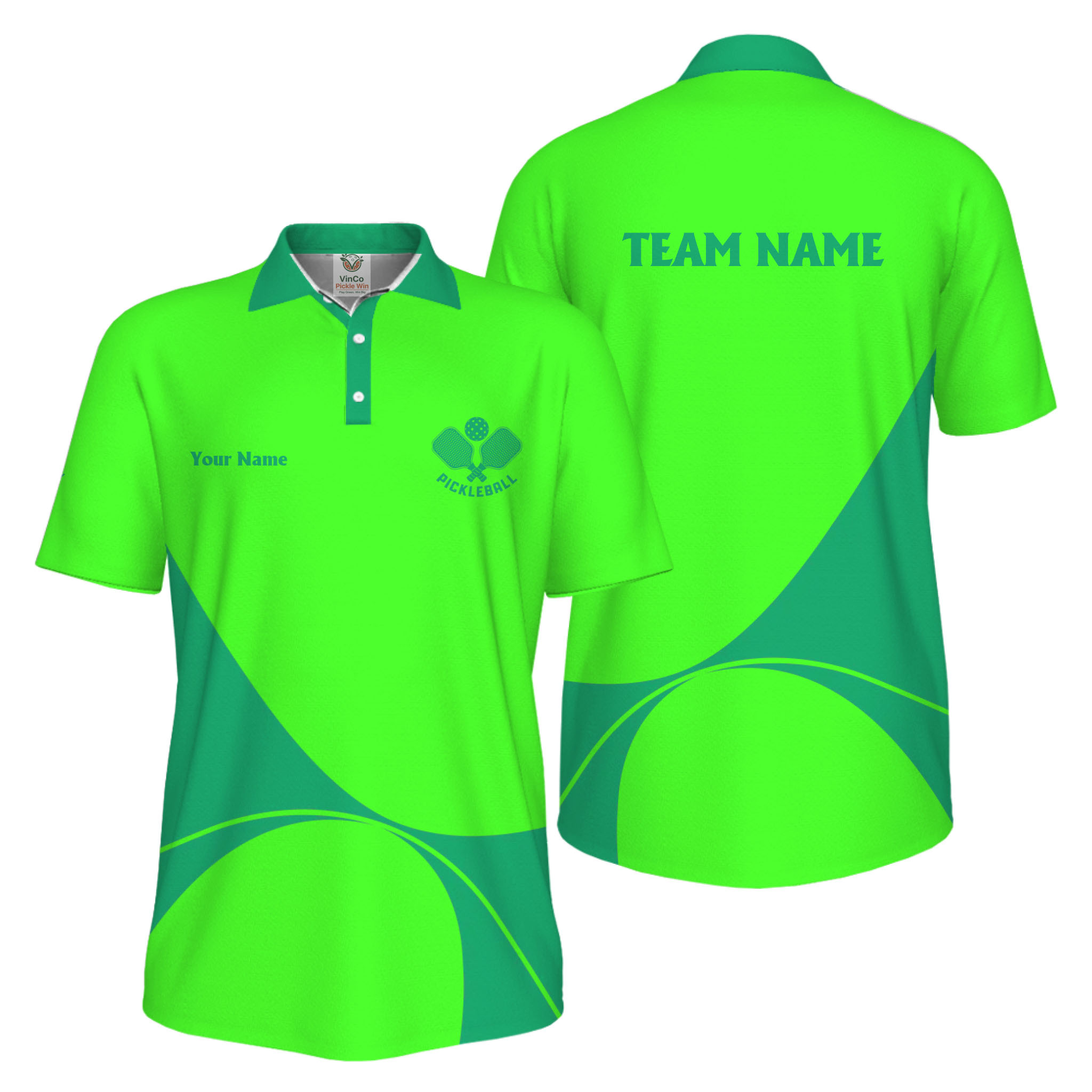 Picklewin Custom Pickleball Tournament UV Protection Men Polo Shirt For Teams