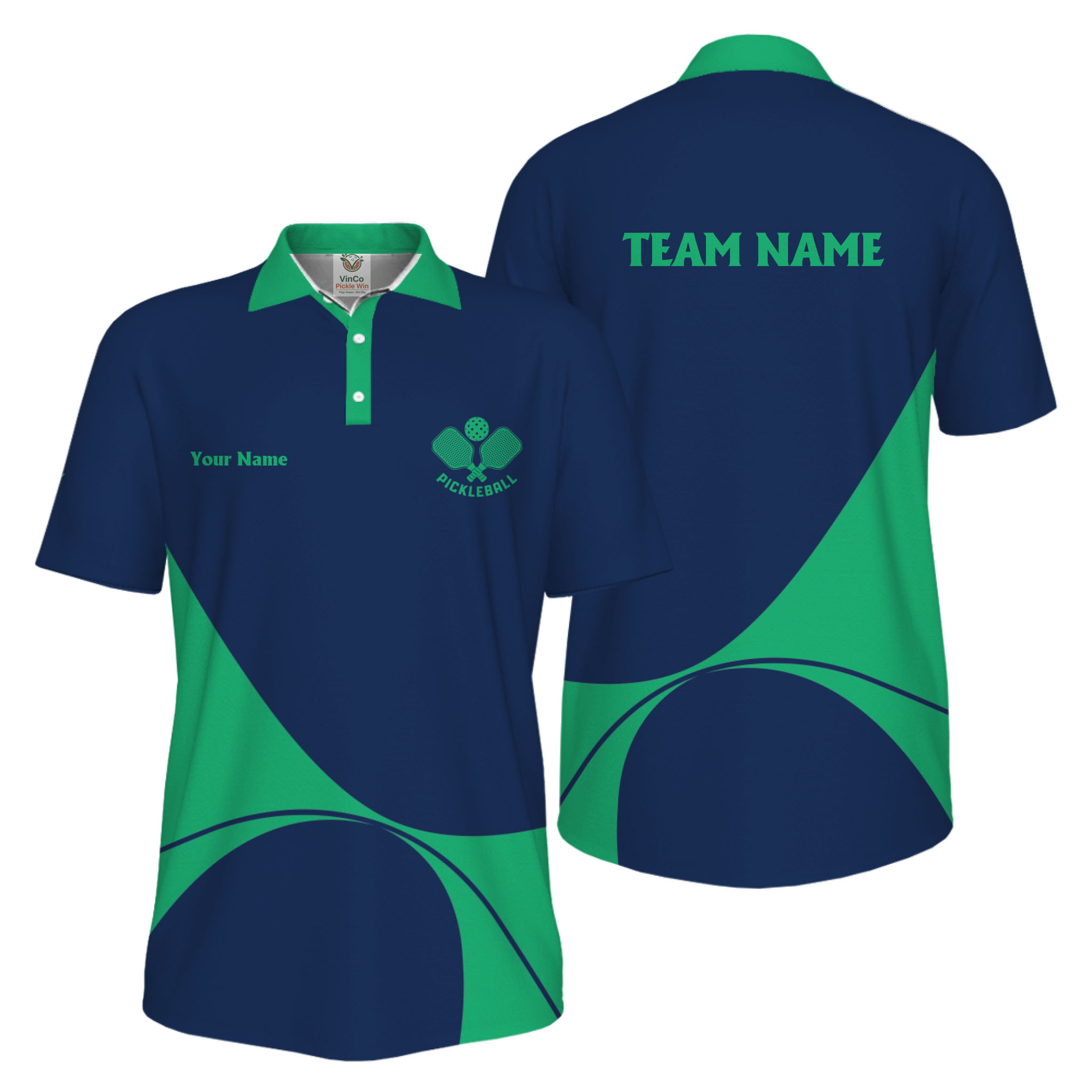 Picklewin Custom Pickleball Tournament UV Protection Men Polo Shirt For Teams