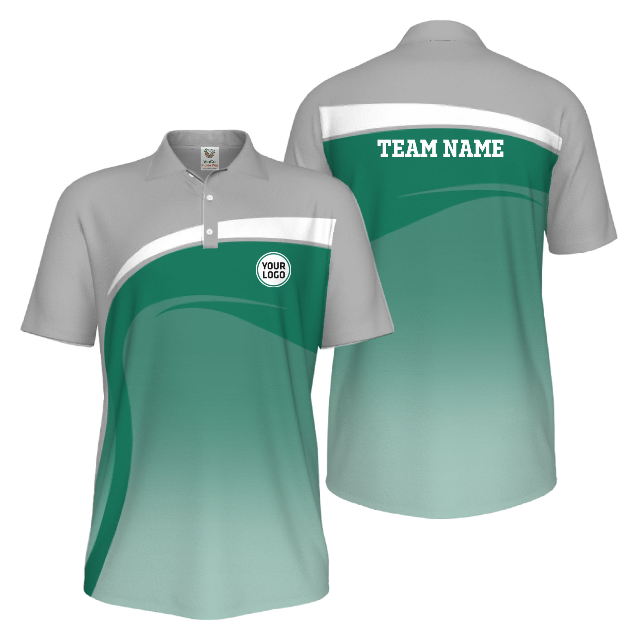 Picklewin Custom Polo Shirt For Men With Sport Logo And Preview