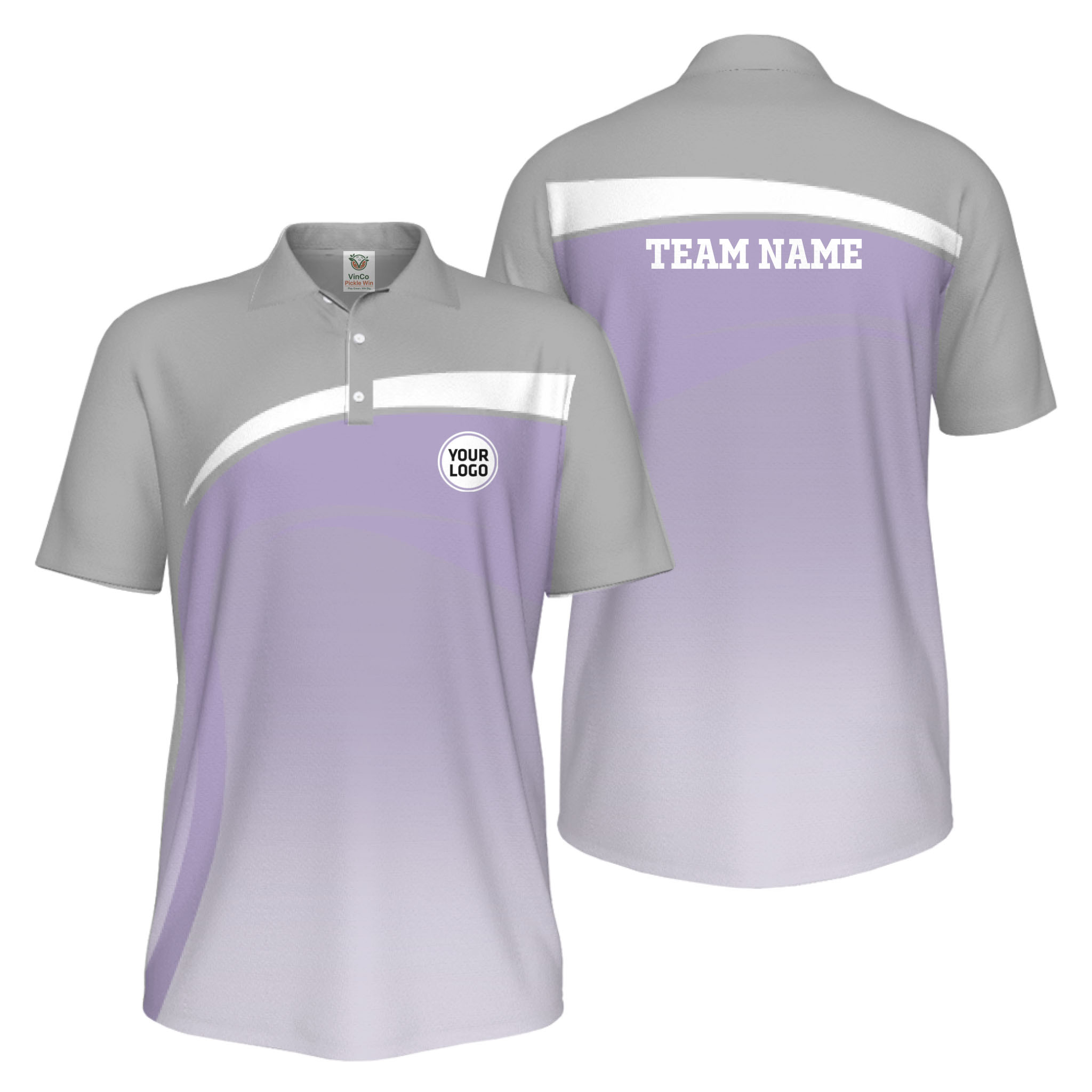 Picklewin Custom Polo Shirt For Men With Sport Logo And Preview