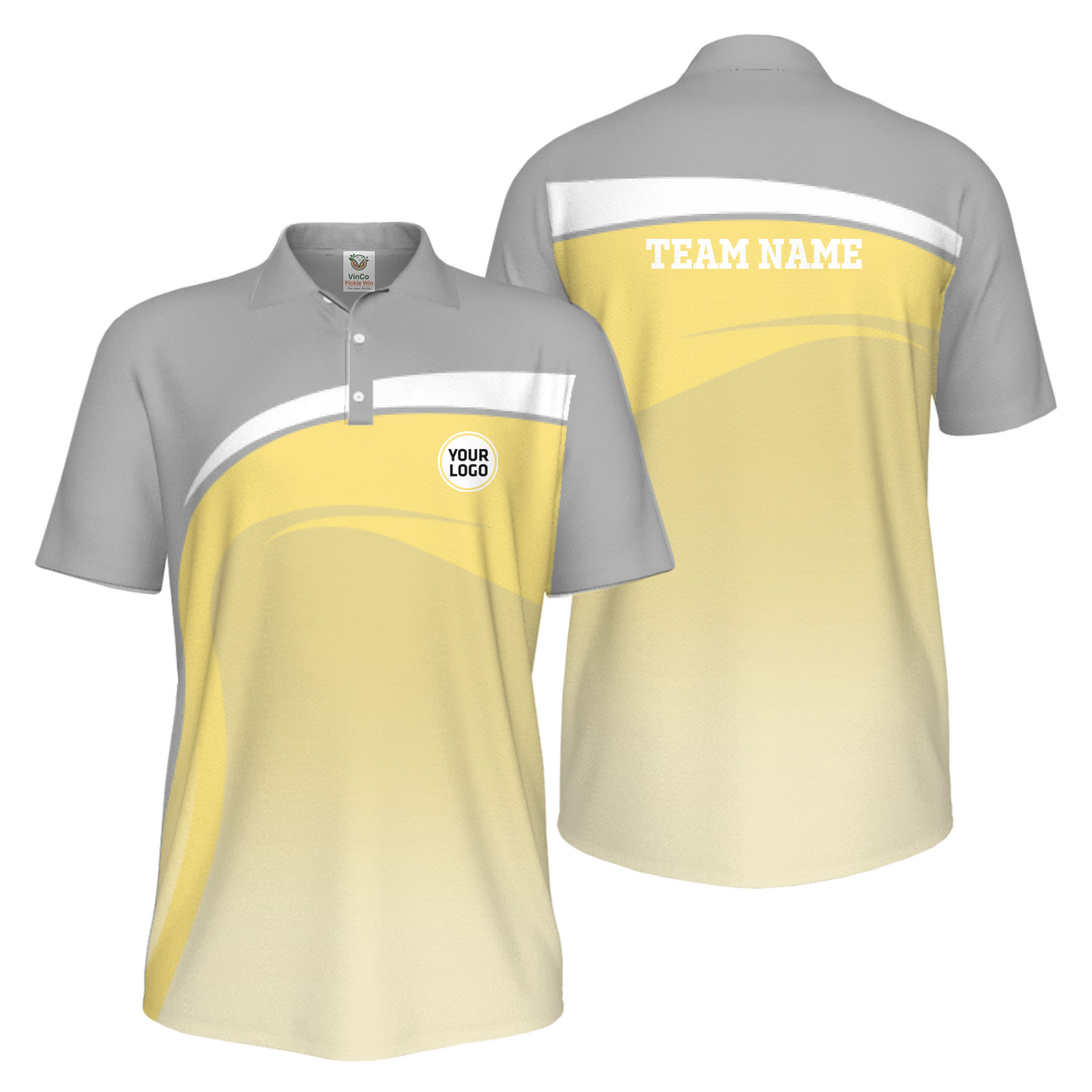 Picklewin Custom Polo Shirt For Men With Sport Logo And Preview