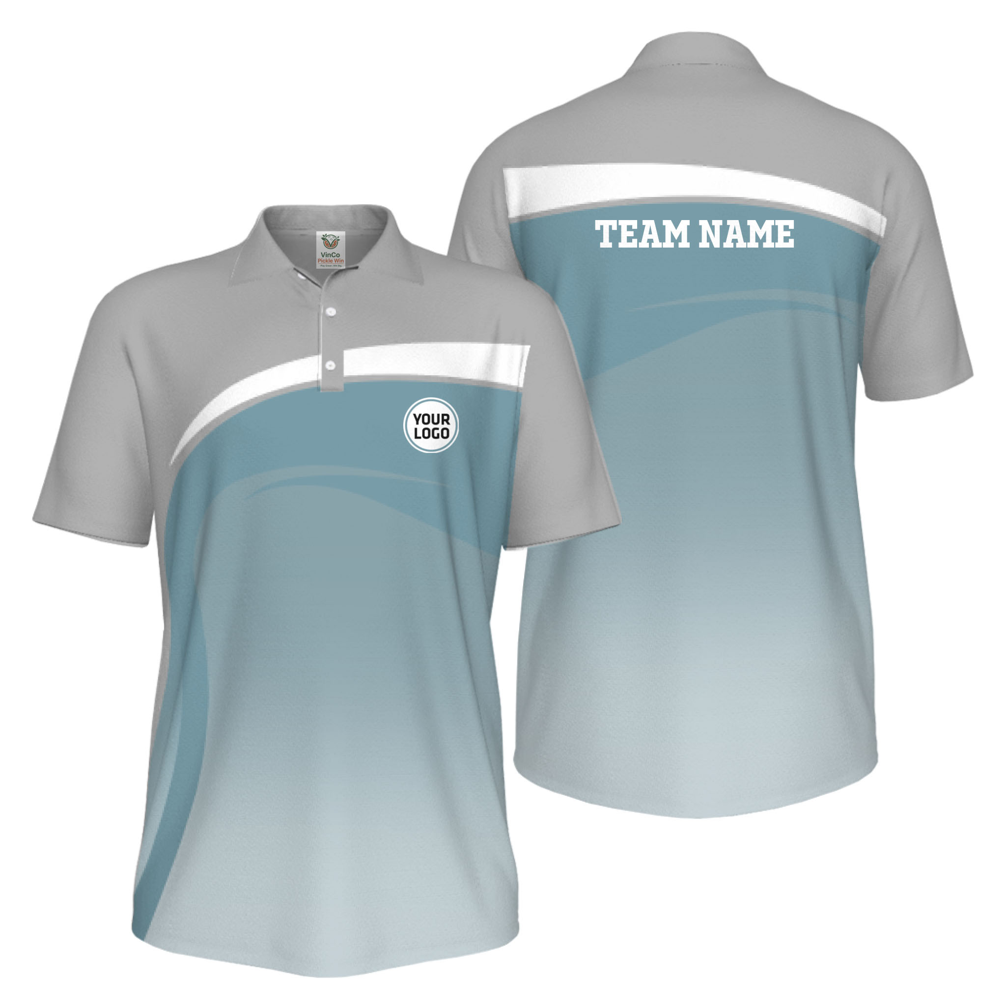 Picklewin Custom Polo Shirt For Men With Sport Logo And Preview