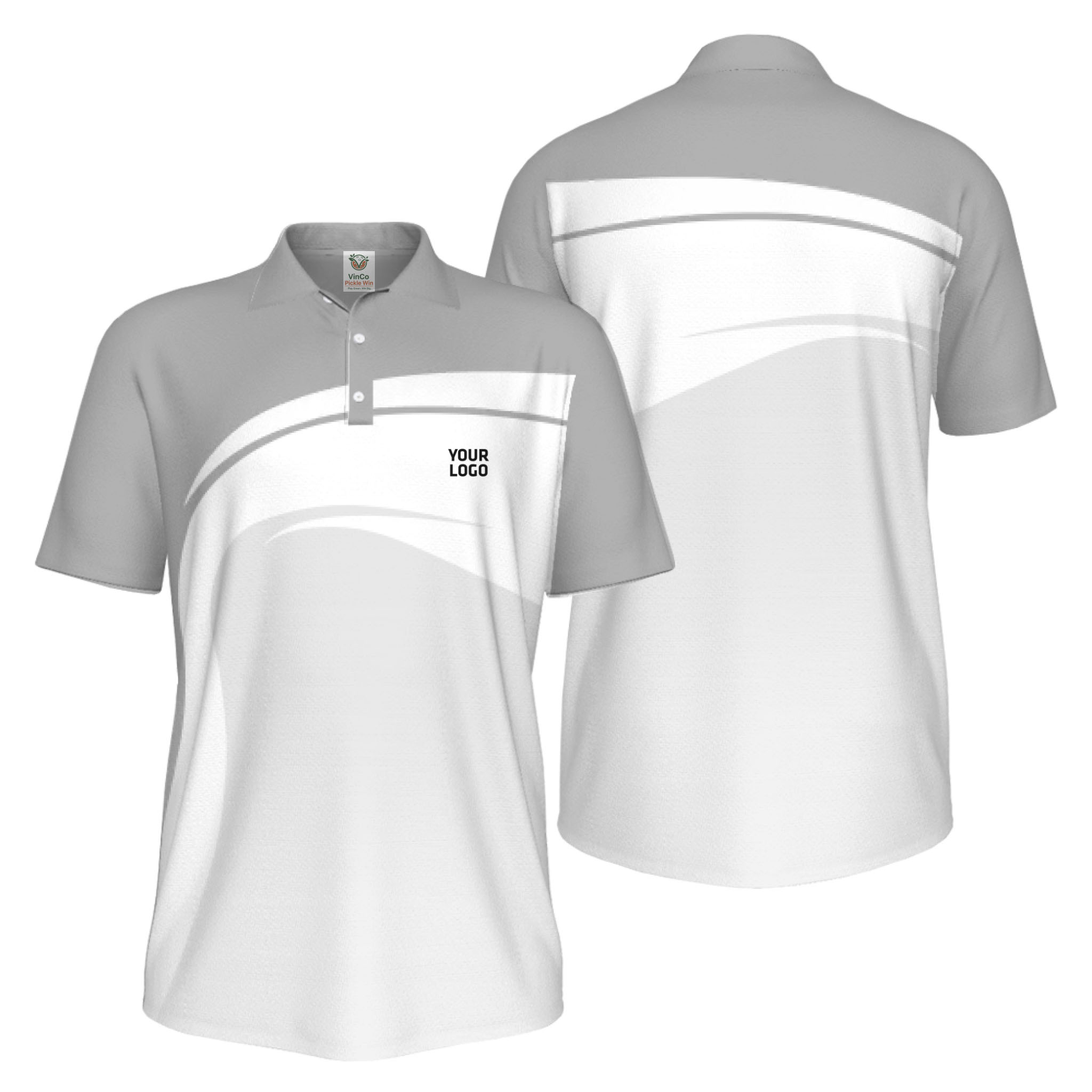 Picklewin Custom Polo Shirt For Men With Sport Logo And Preview