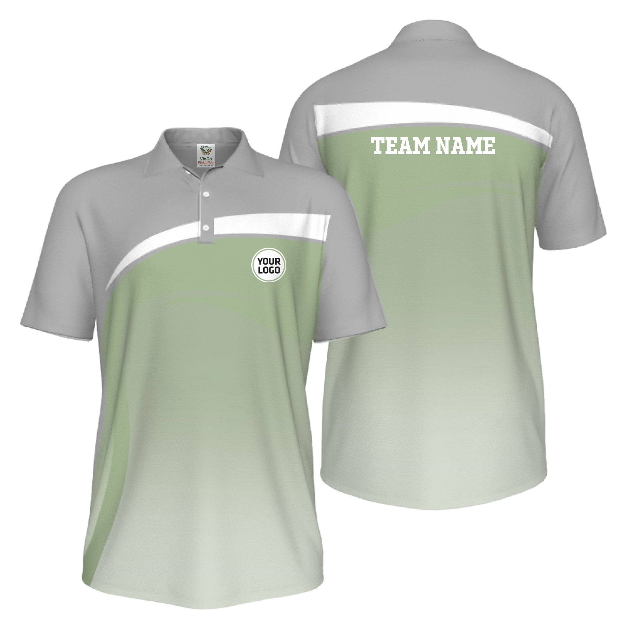 Picklewin Custom Polo Shirt For Men With Sport Logo And Preview