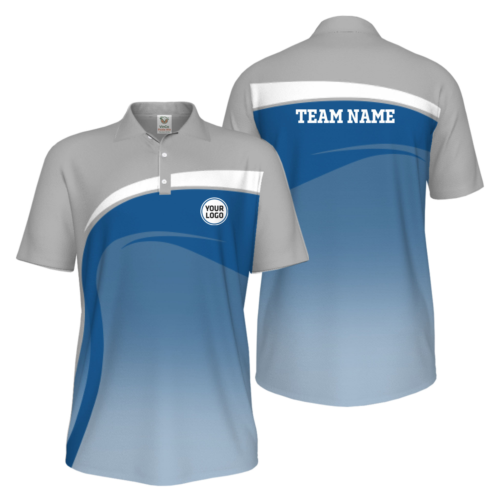 Picklewin Custom Polo Shirt For Men With Sport Logo And Preview