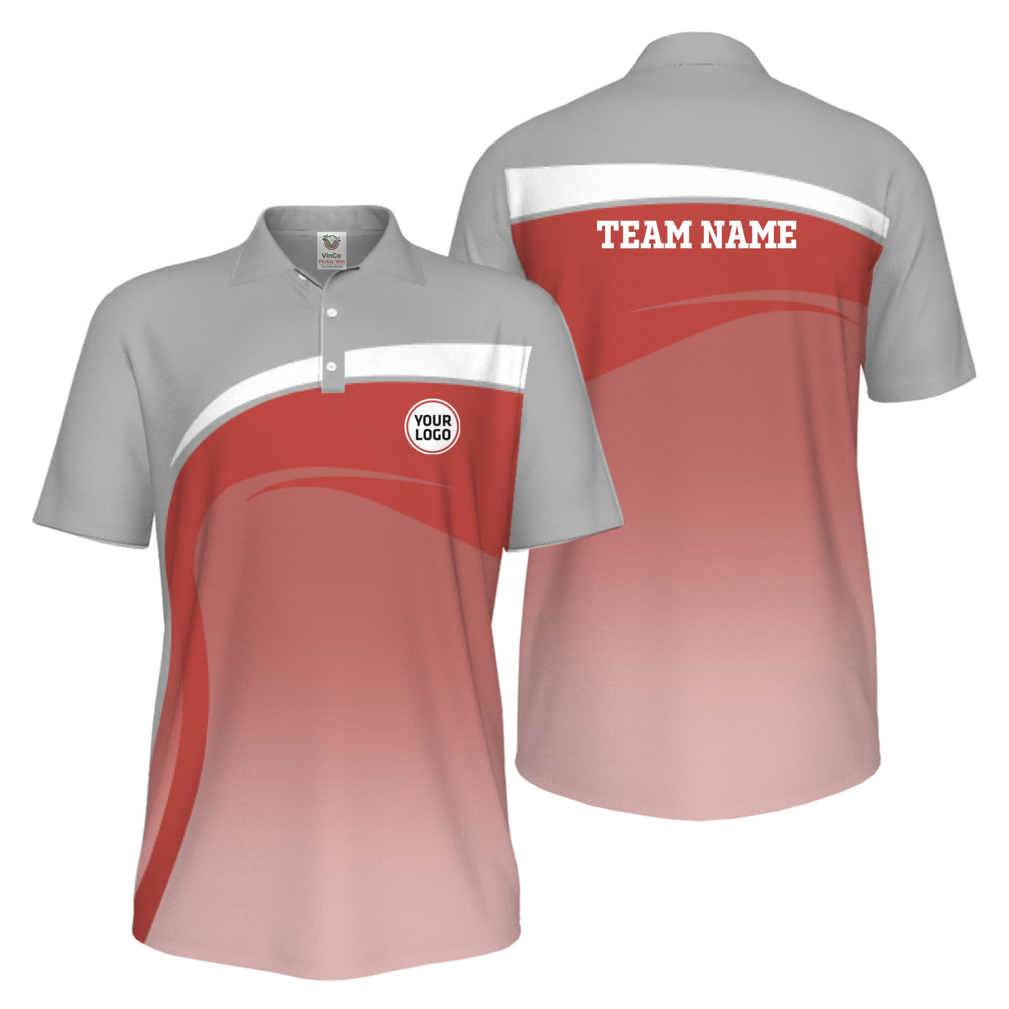 Picklewin Custom Polo Shirt For Men With Sport Logo And Preview