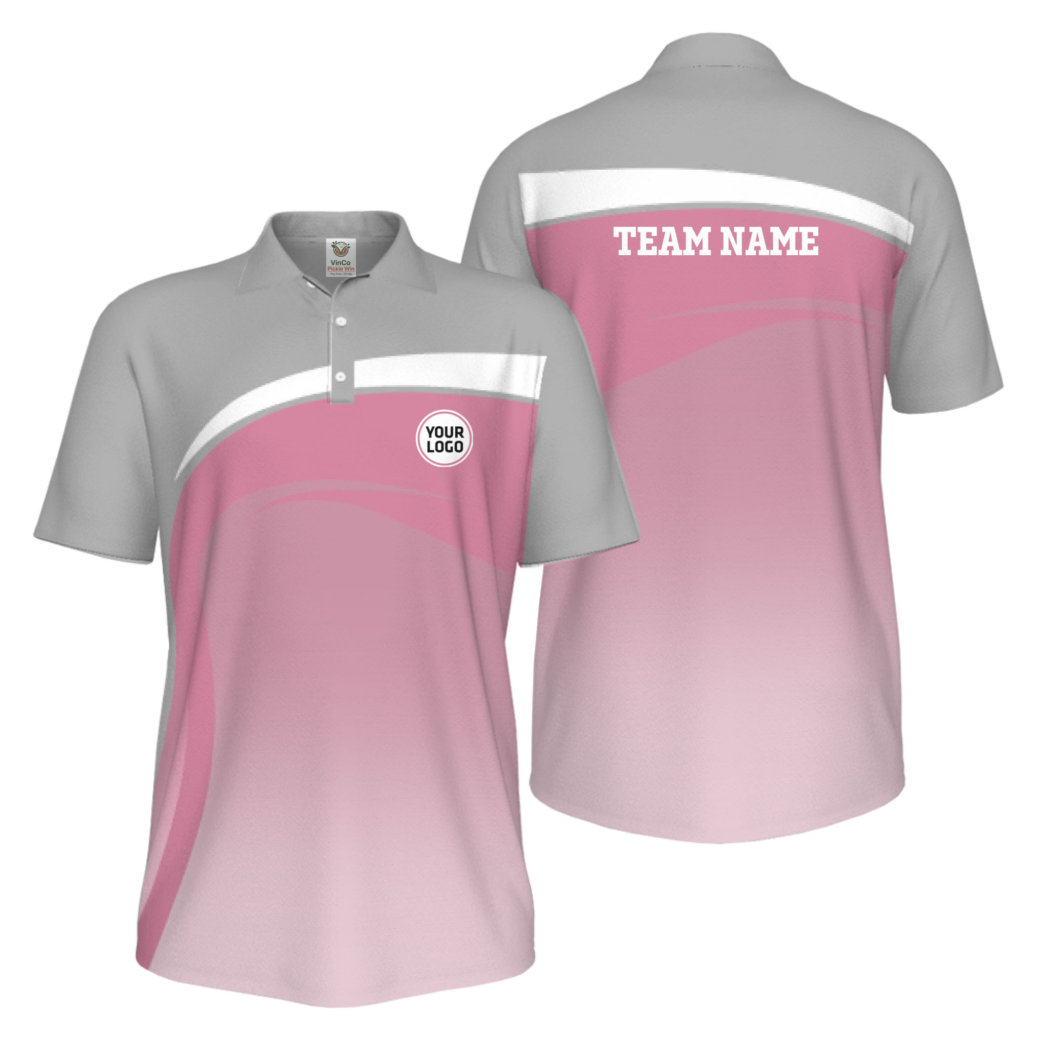 Picklewin Custom Polo Shirt For Men With Sport Logo And Preview