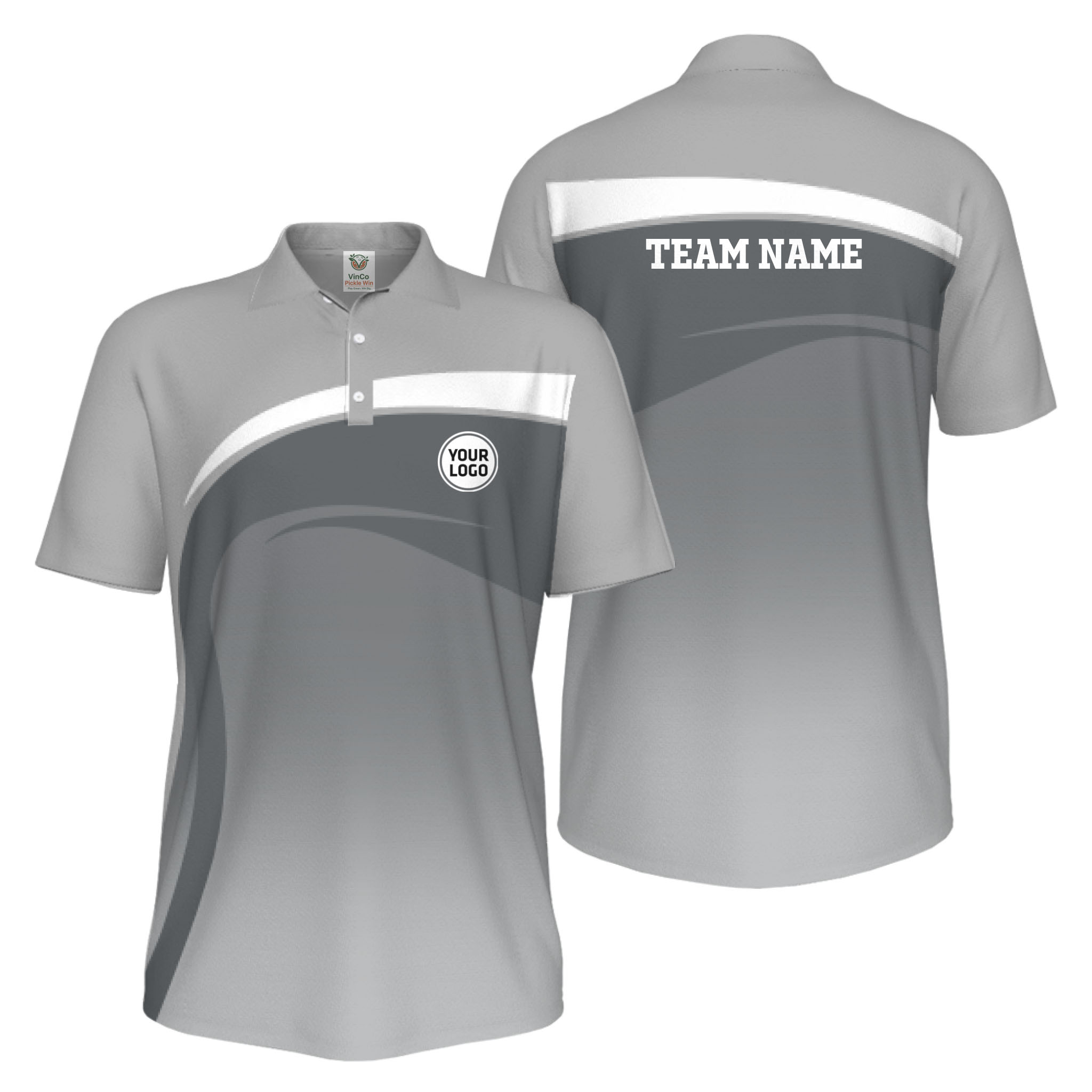 Picklewin Custom Polo Shirt For Men With Sport Logo And Preview
