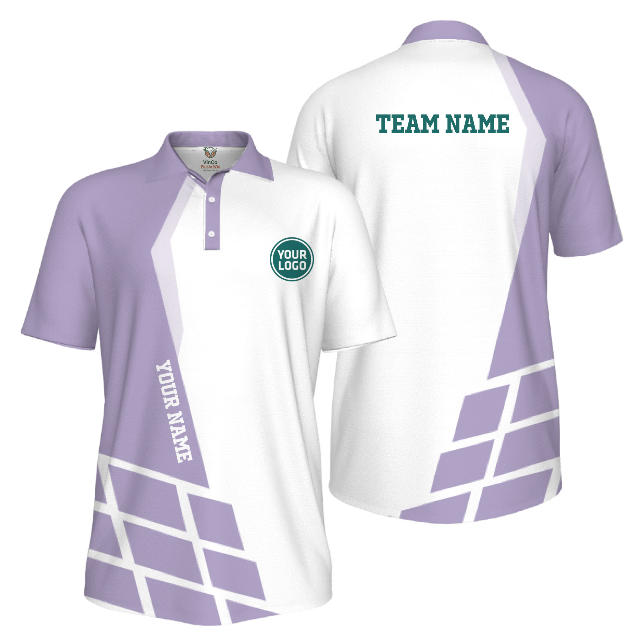 Picklewin Custom Polo Shirt For Men With Sport Logo Live Preview 
