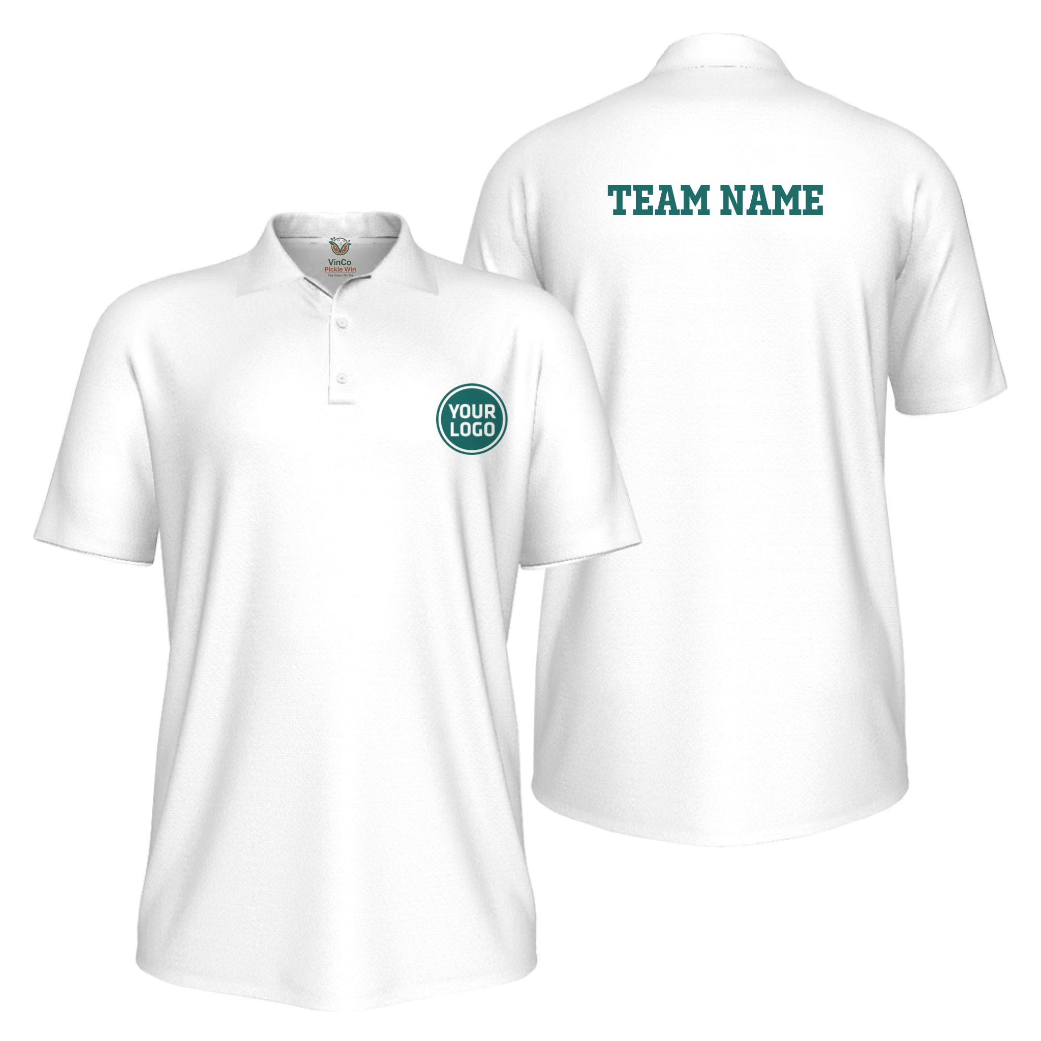 Picklewin Custom Polo Shirt For Men With Sport Logo Live Preview 