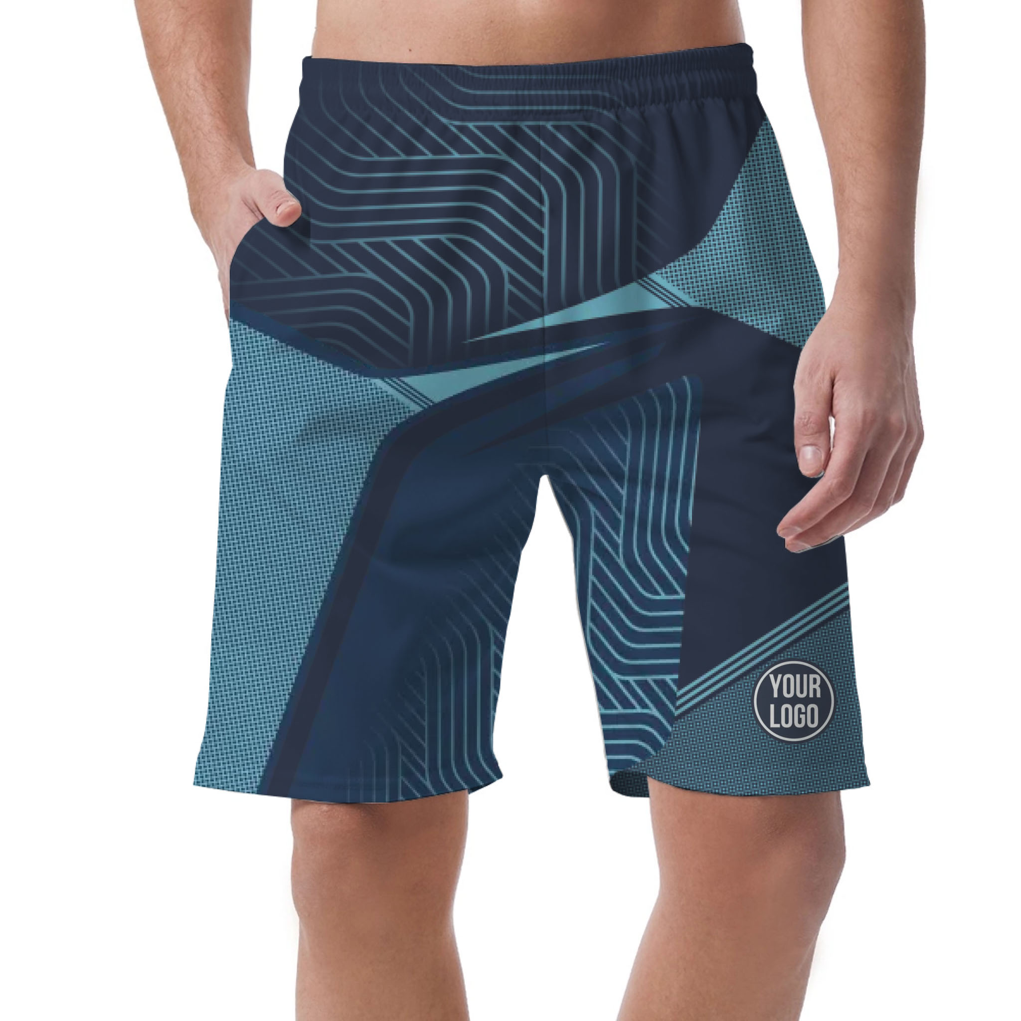 Picklewin Custom Sport Logo Men's Short Pants With Preview Bulk Price