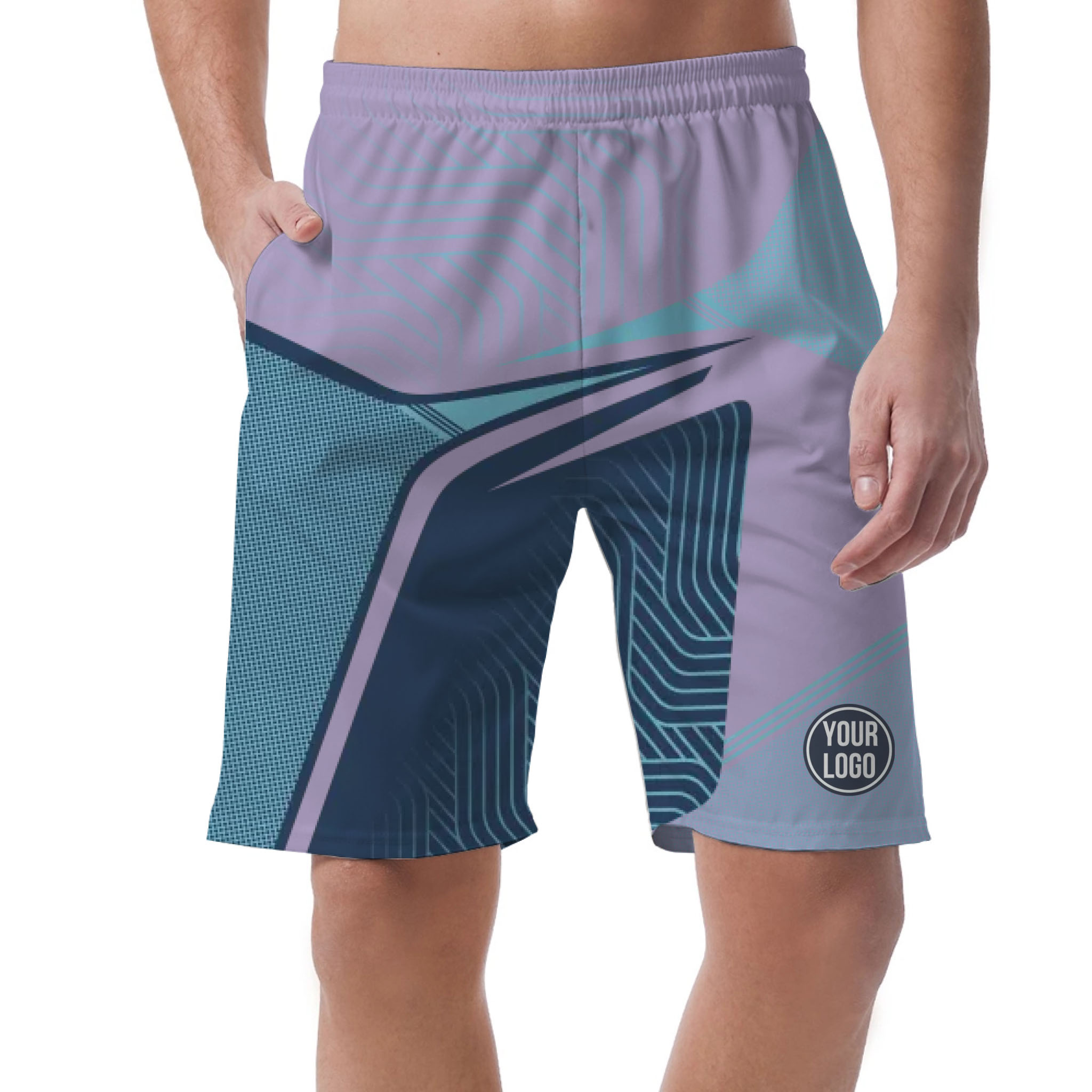 Picklewin Custom Sport Logo Men's Short Pants With Preview Bulk Price