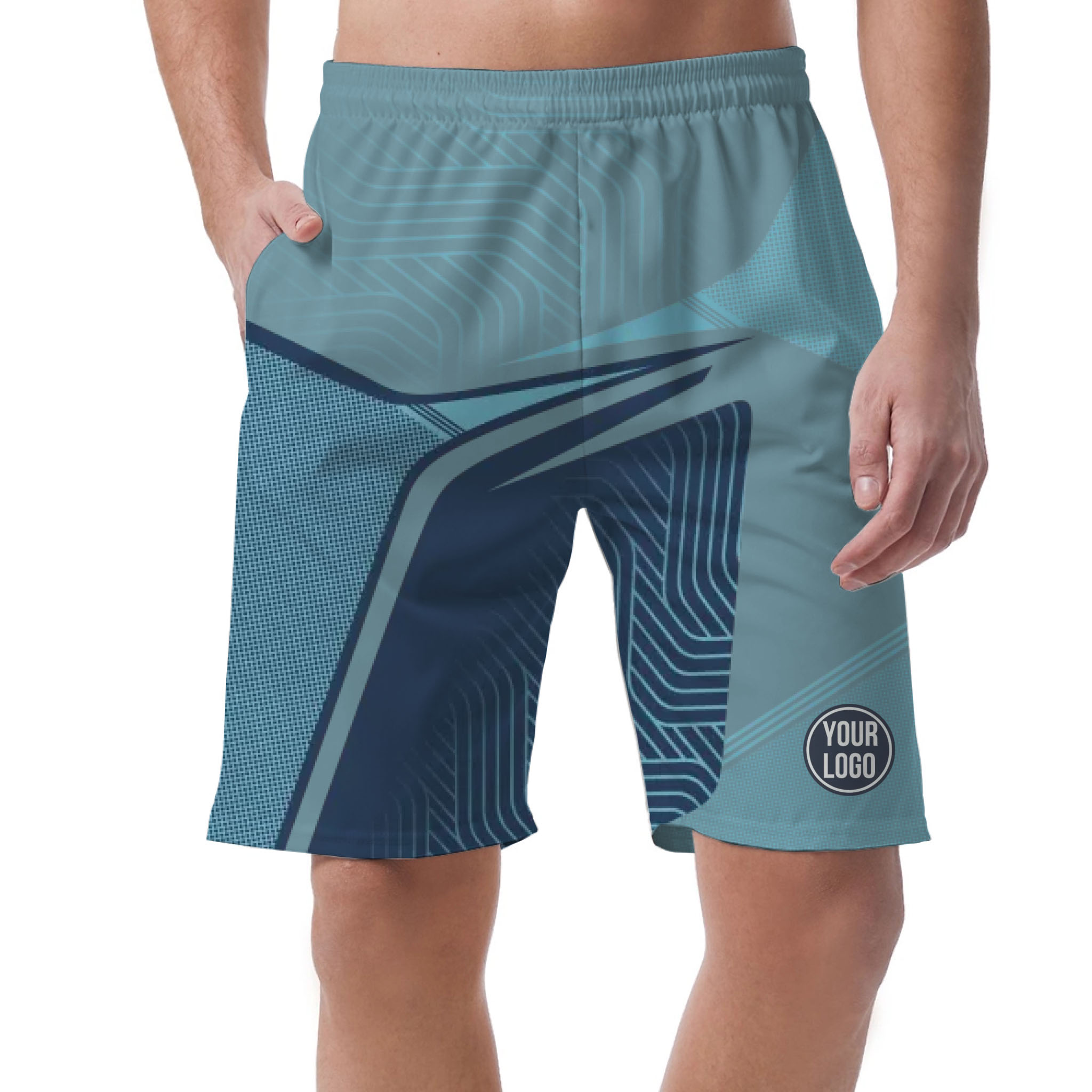 Picklewin Custom Sport Logo Men's Short Pants With Preview Bulk Price