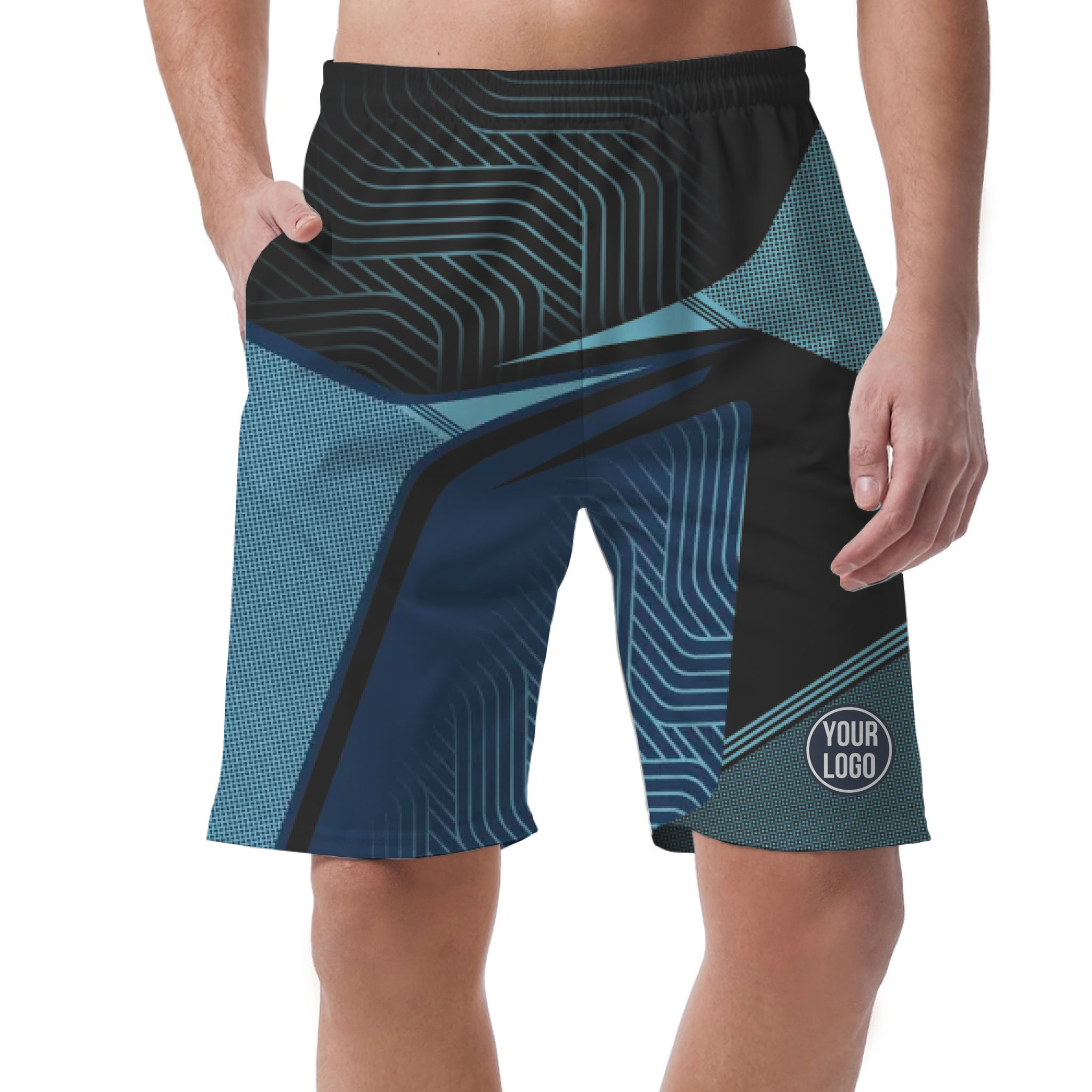 Picklewin Custom Sport Logo Men's Short Pants With Preview Bulk Price