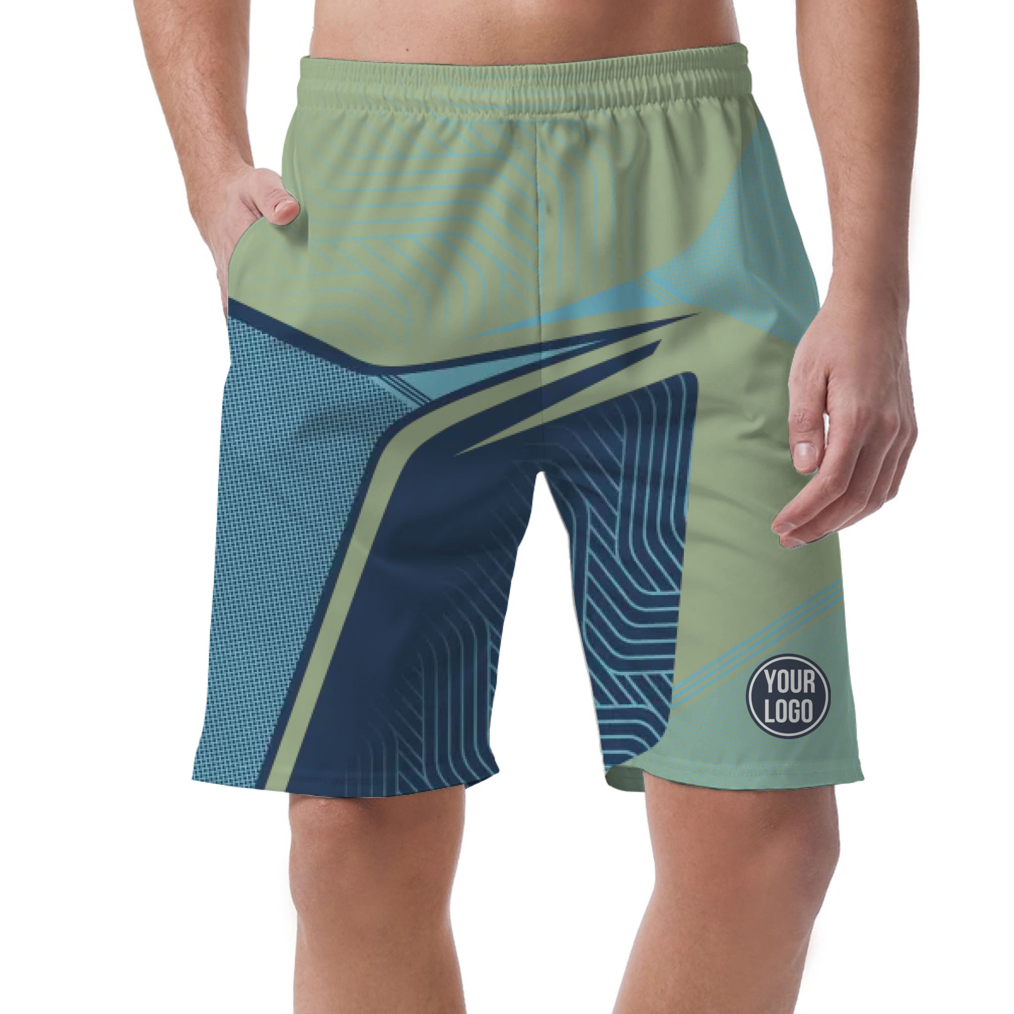 Picklewin Custom Sport Logo Men's Short Pants With Preview Bulk Price