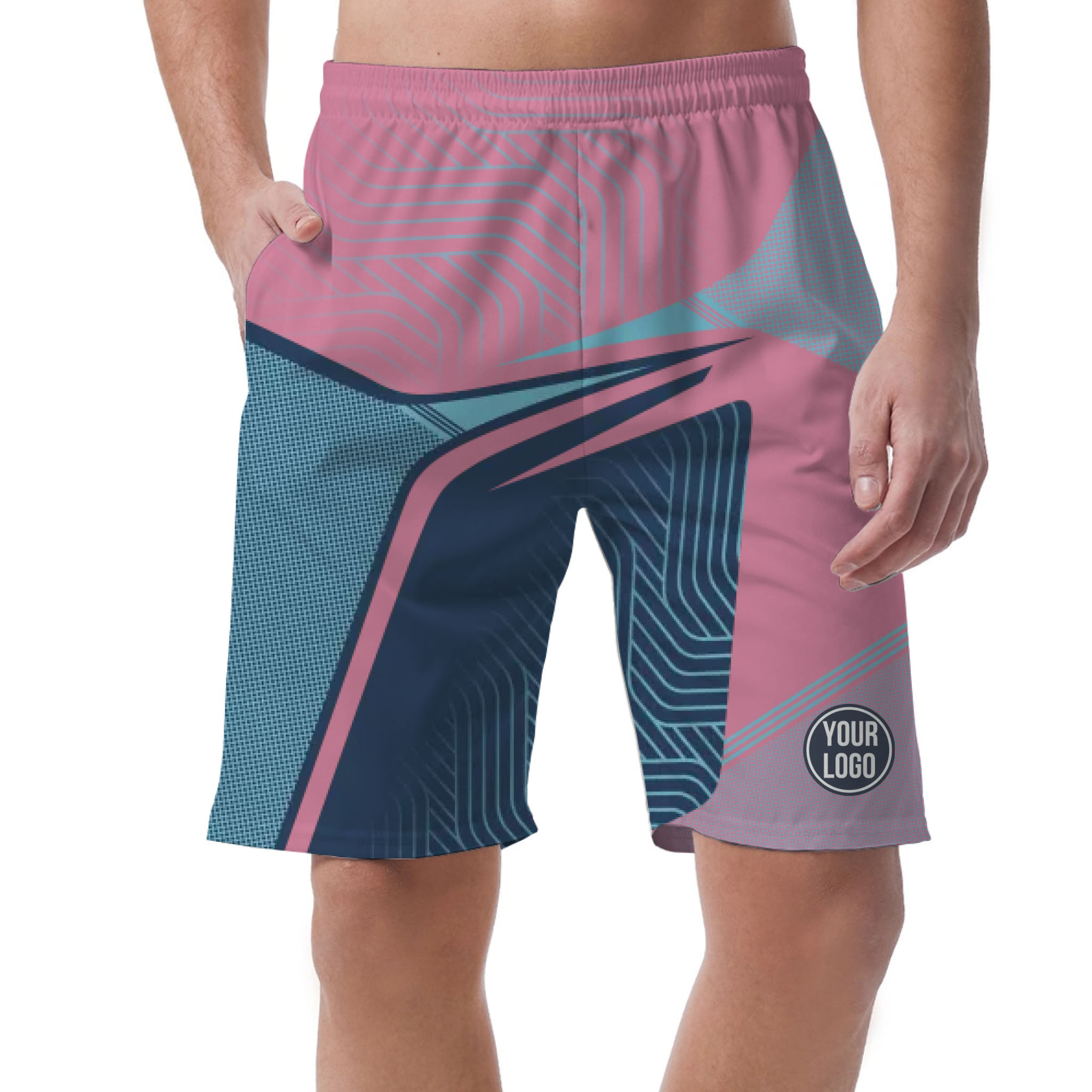 Picklewin Custom Sport Logo Men's Short Pants With Preview Bulk Price