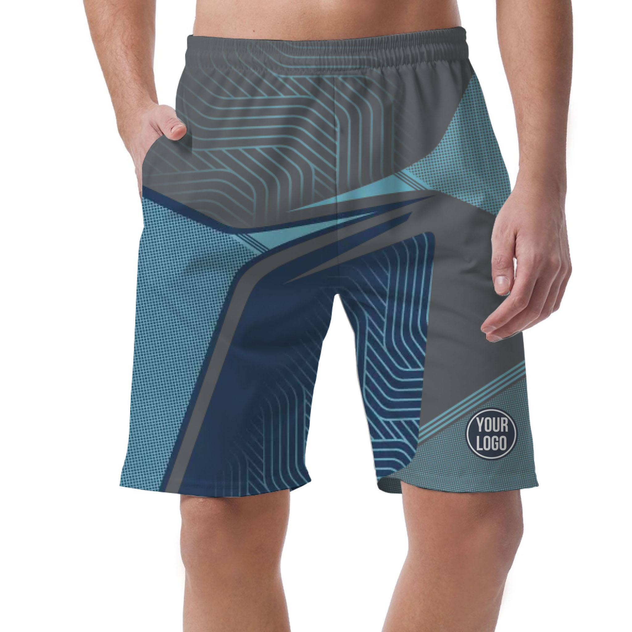 Picklewin Custom Sport Logo Men's Short Pants With Preview Bulk Price