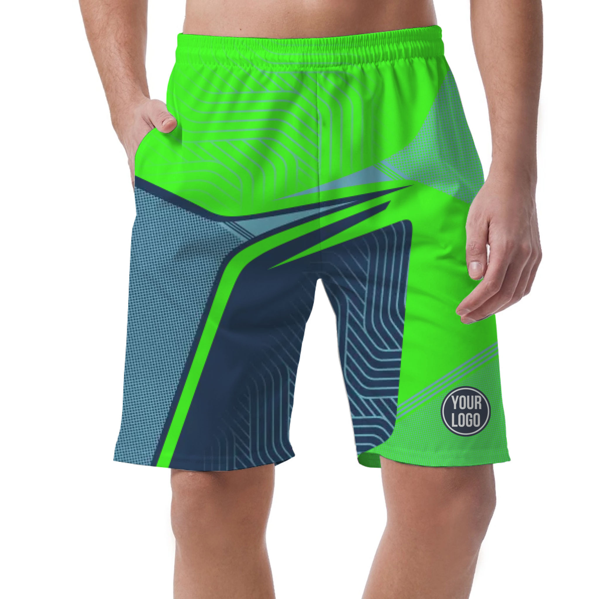 Picklewin Custom Sport Logo Men's Short Pants With Preview Bulk Price