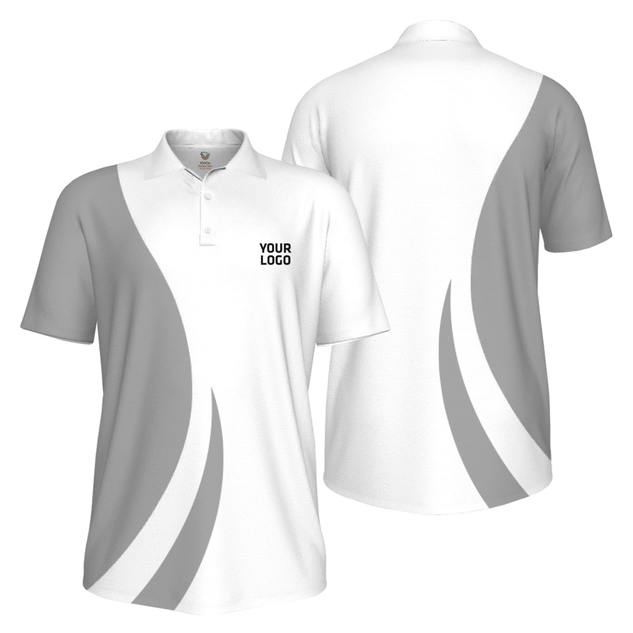 Picklewin Custom Sport Logo Polo Shirt For Men Live Preview Bulk Discount