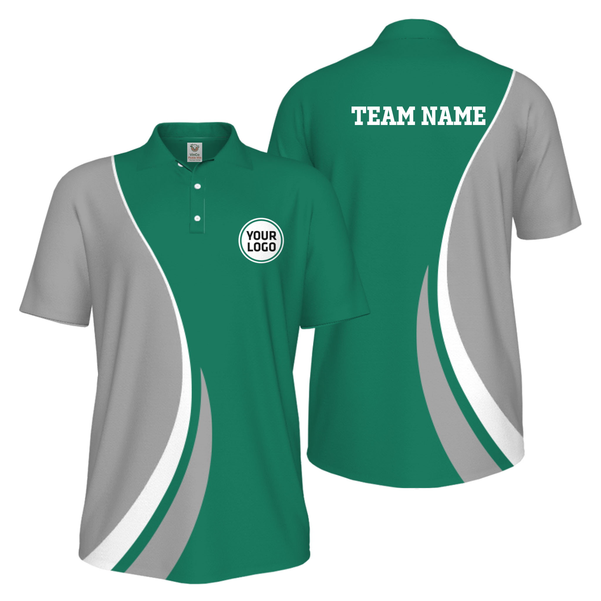 Picklewin Custom Sport Logo Polo Shirt For Men Live Preview Bulk Discount