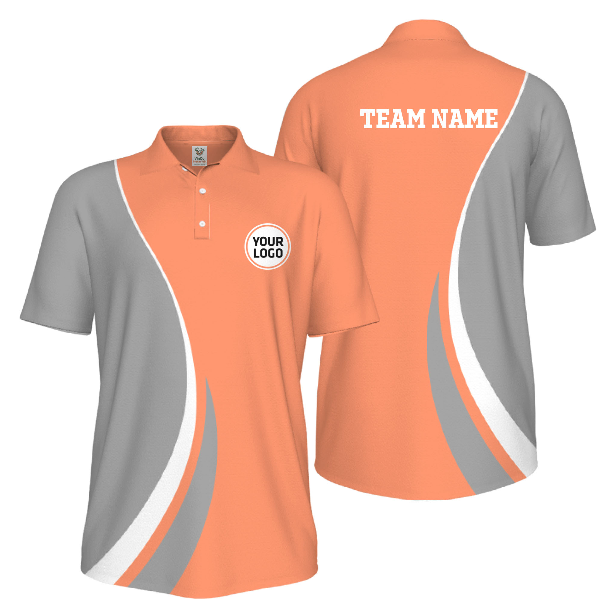 Picklewin Custom Sport Logo Polo Shirt For Men Live Preview Bulk Discount