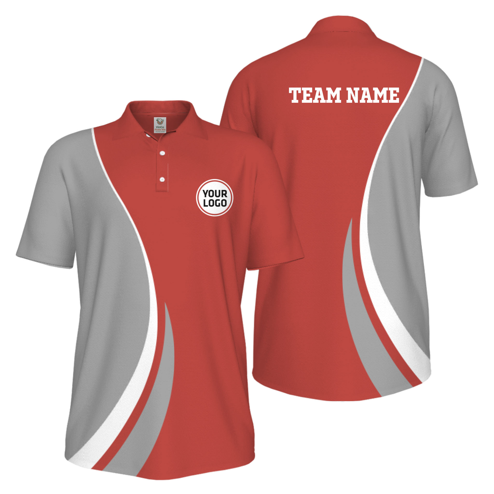 Picklewin Custom Sport Logo Polo Shirt For Men Live Preview Bulk Discount
