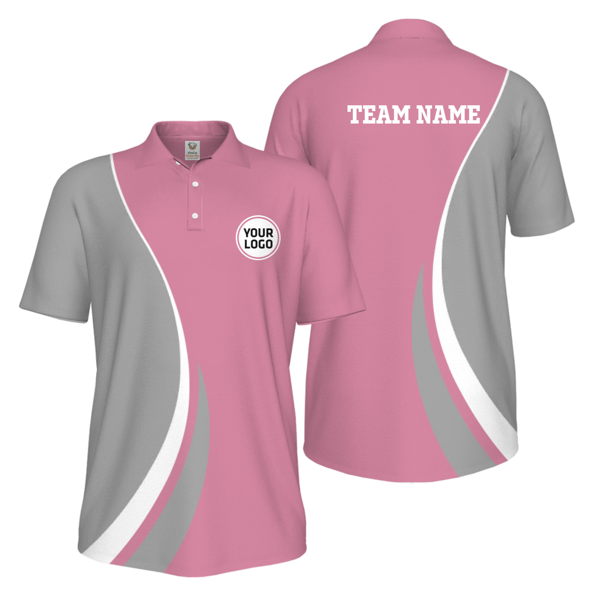 Picklewin Custom Sport Logo Polo Shirt For Men Live Preview Bulk Discount