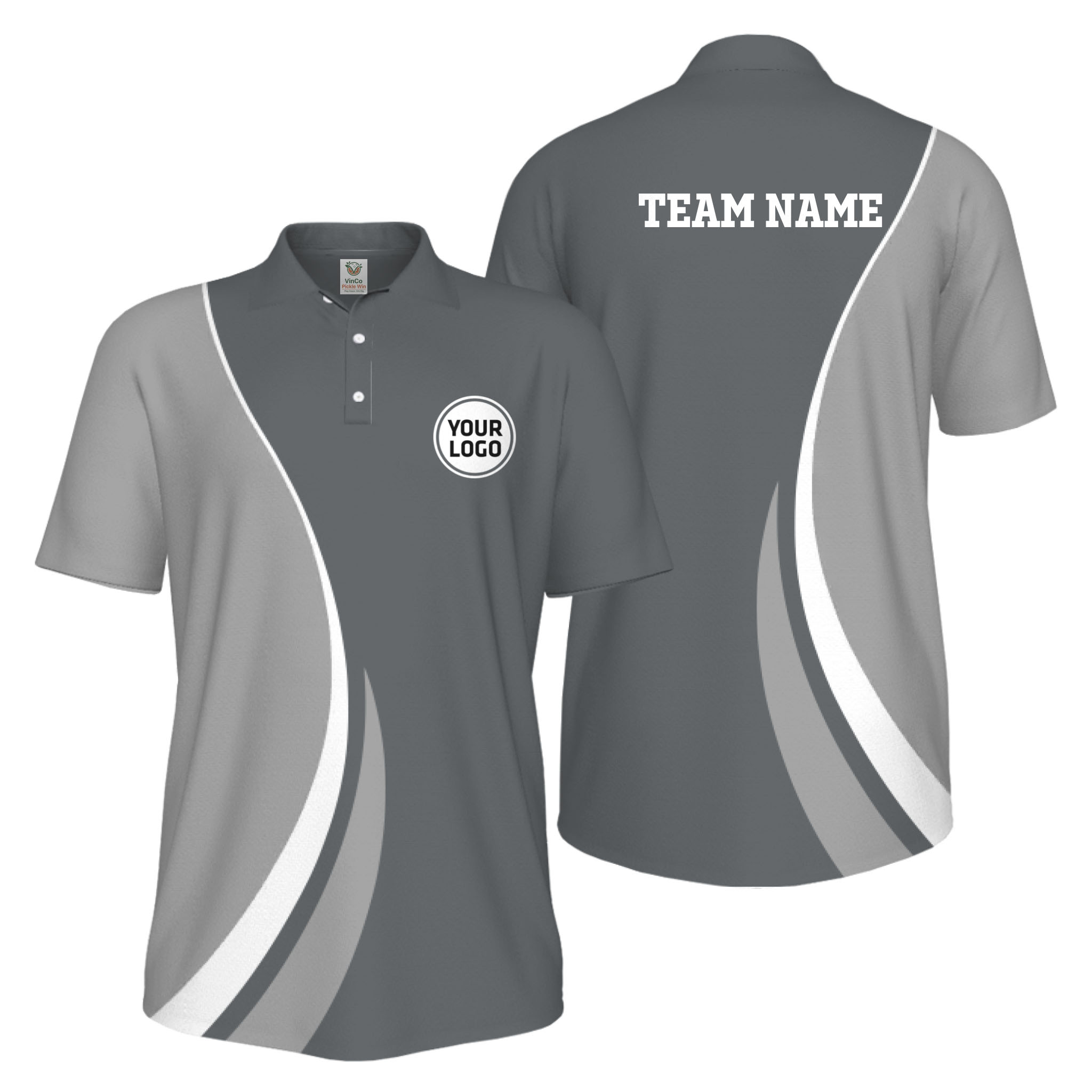 Picklewin Custom Sport Logo Polo Shirt For Men Live Preview Bulk Discount