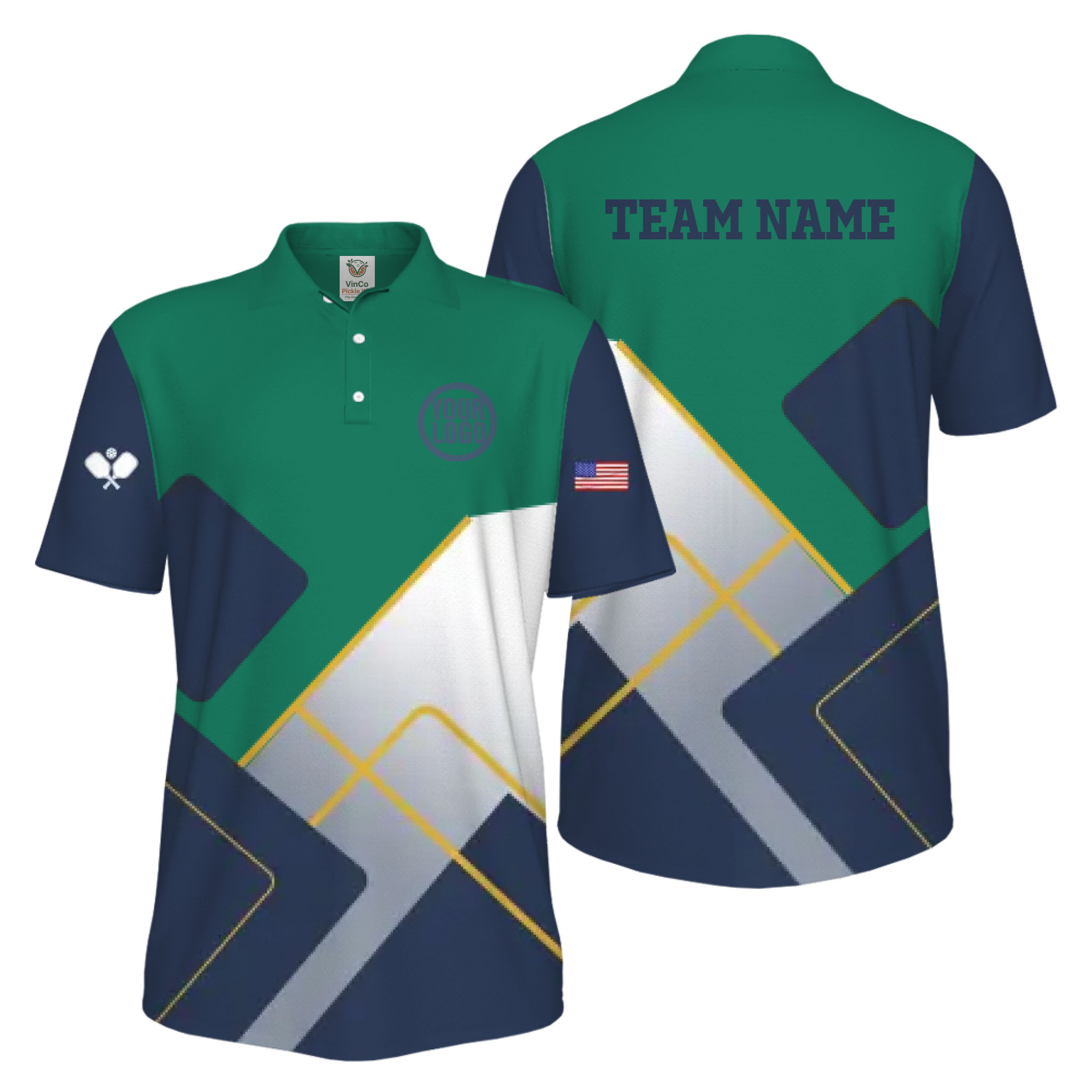 Picklewin Custom Sport Logo UV Protection Men Polo Shirt Bulk Price