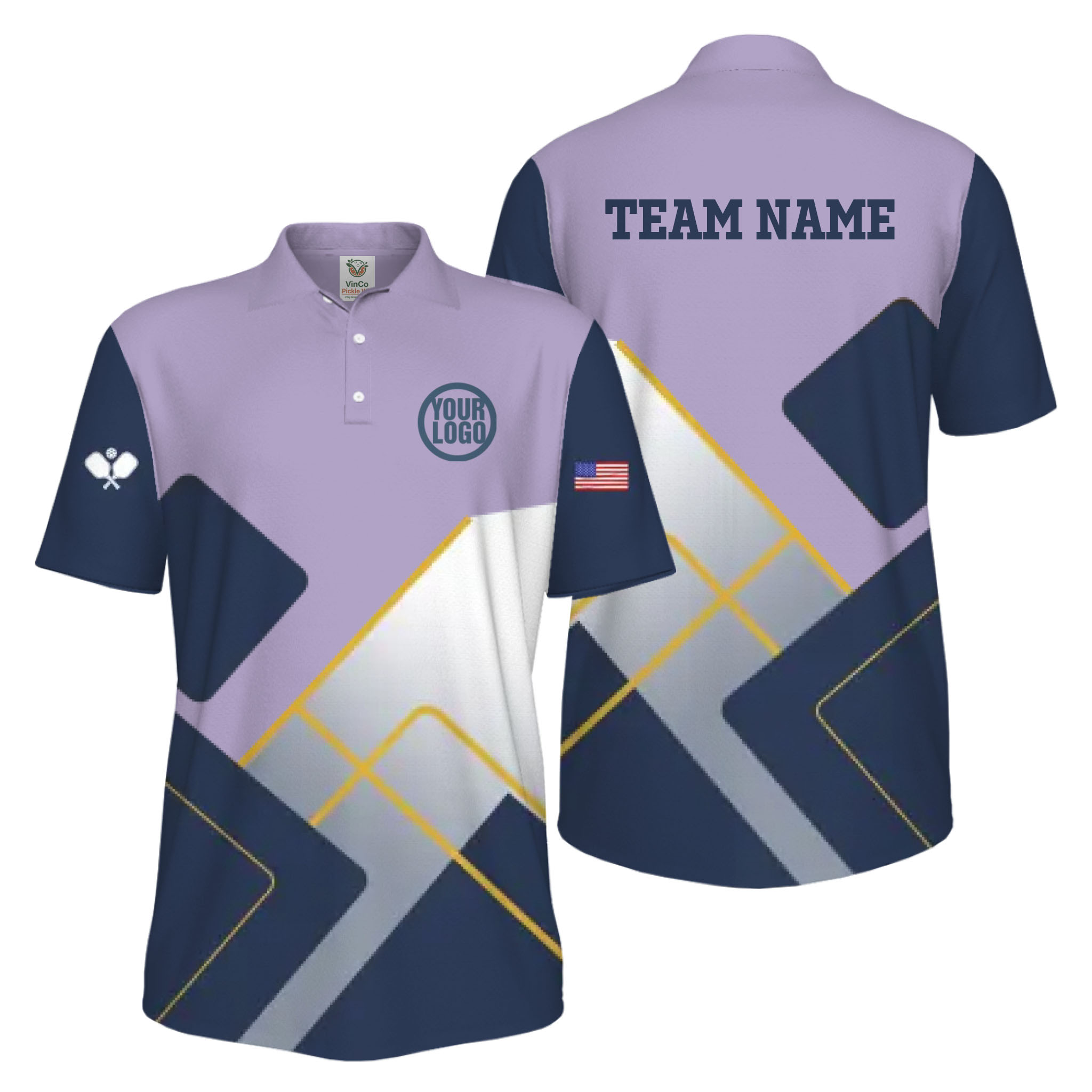Picklewin Custom Sport Logo UV Protection Men Polo Shirt Bulk Price