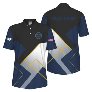 Picklewin Custom Sport Logo UV Protection Men Polo Shirt Bulk Price – alternate