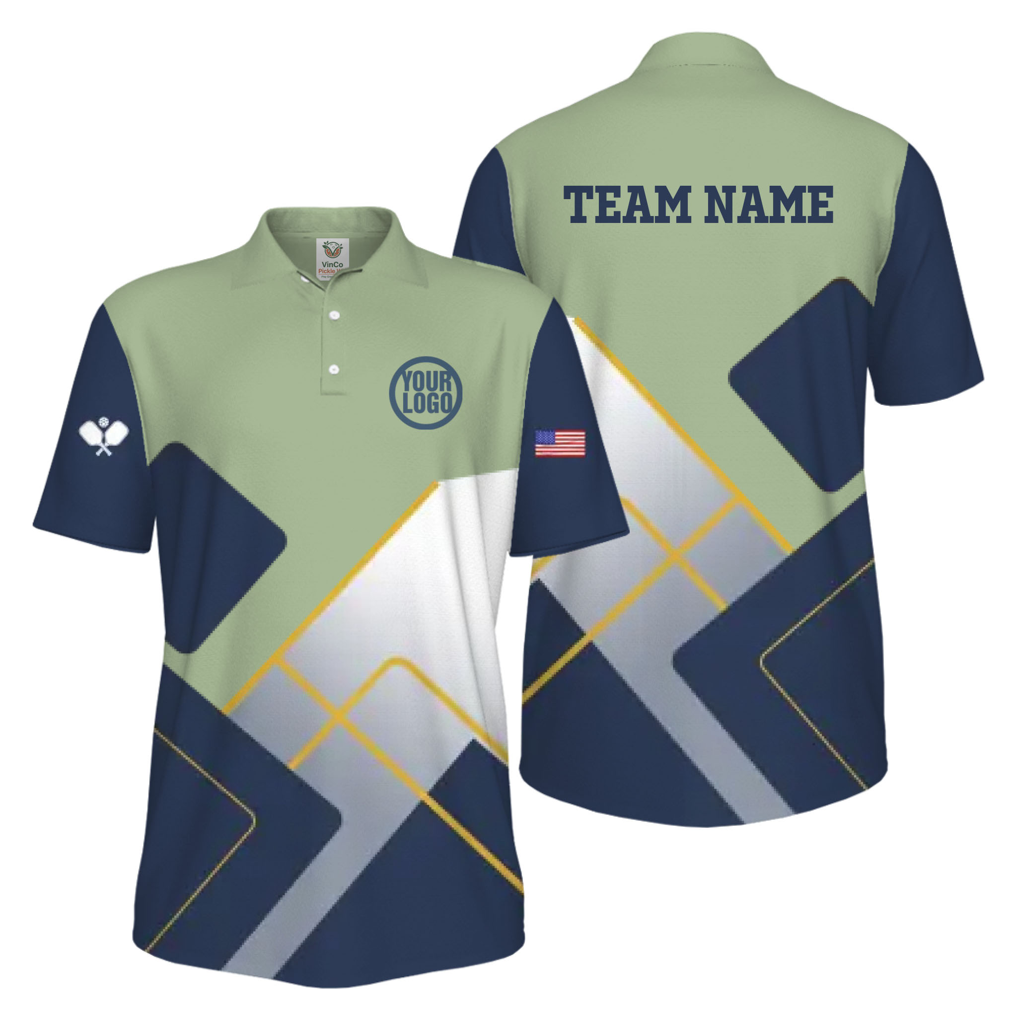 Picklewin Custom Sport Logo UV Protection Men Polo Shirt Bulk Price