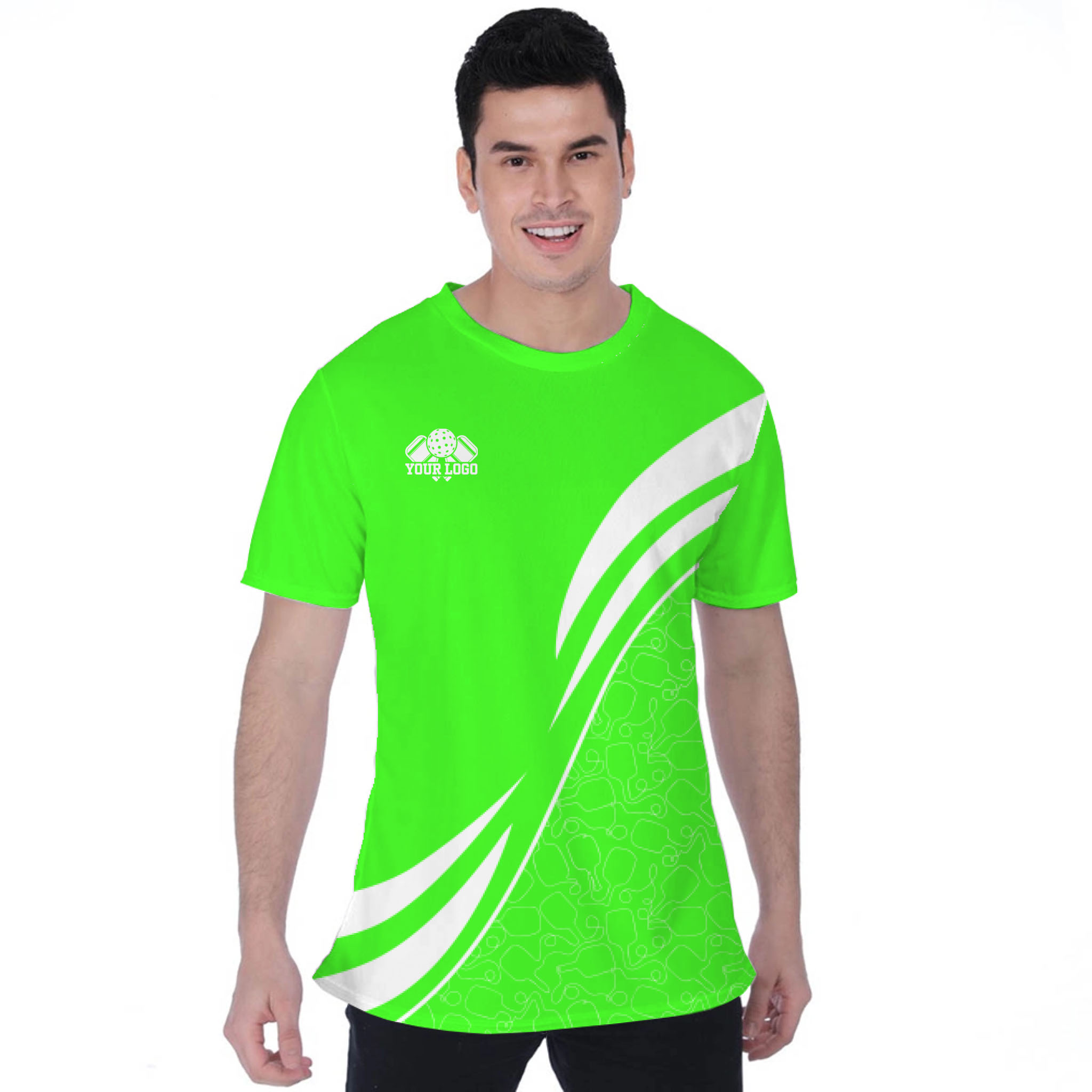 Picklewin Custom Team Logo Moisture-wicking Birdseye T-shirt 
